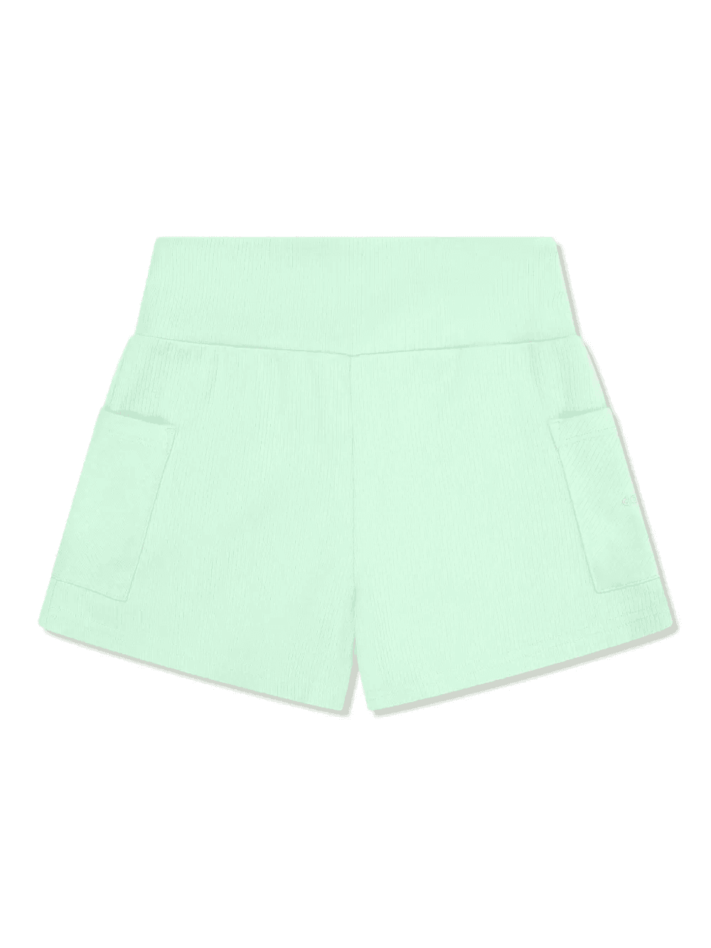 logo-lettering ribbed-knit shorts - Image 1