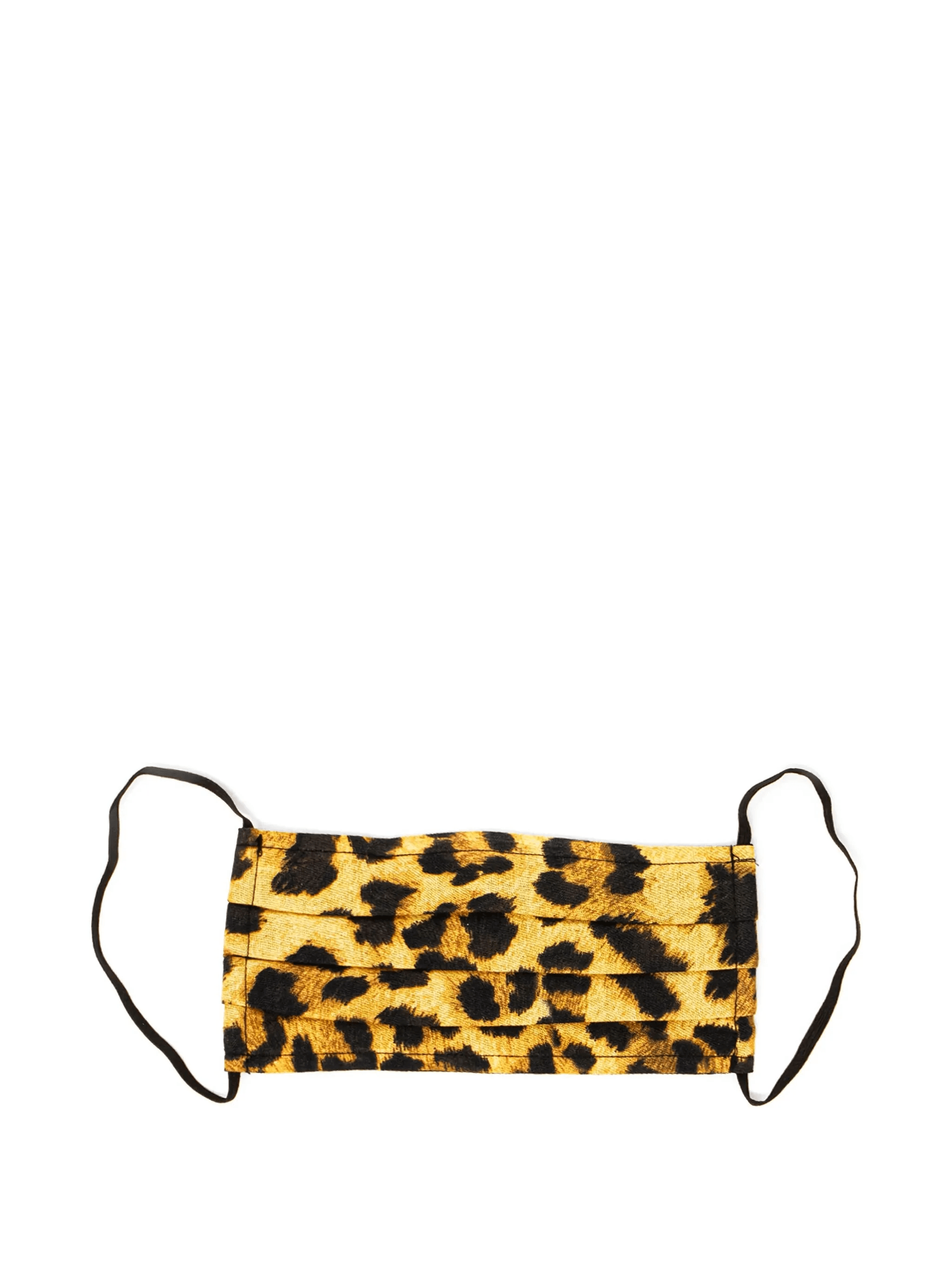 Bandana leopard-print pleated face mask - Image 1