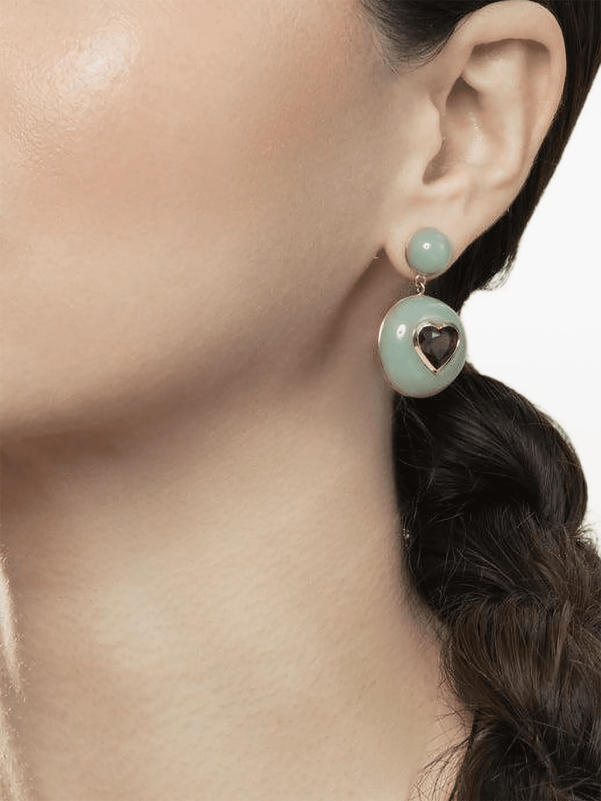 Lollipop rhodolite garnet earrings - Image 1