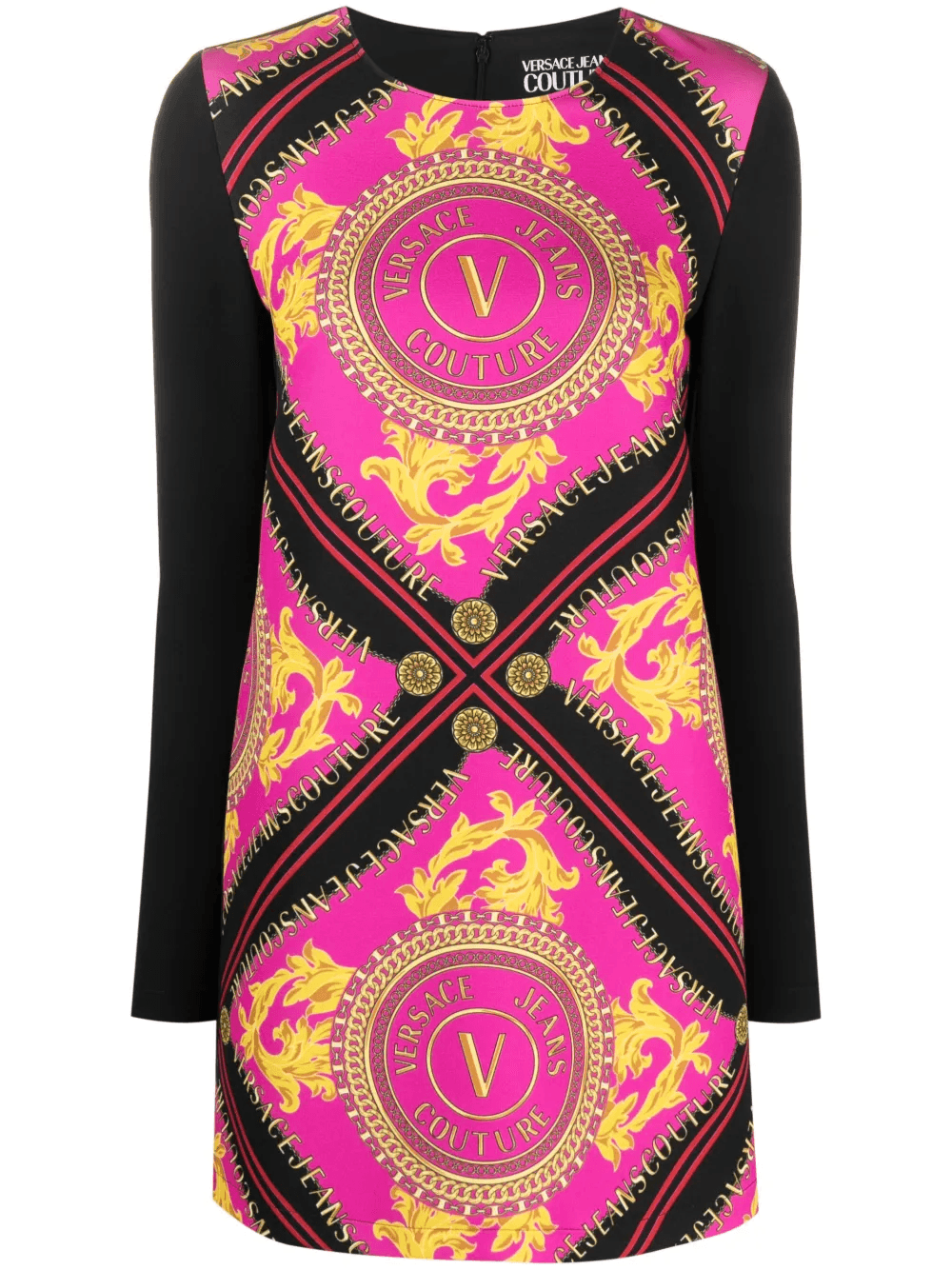 V-emblem chain-print minidress - Image 1
