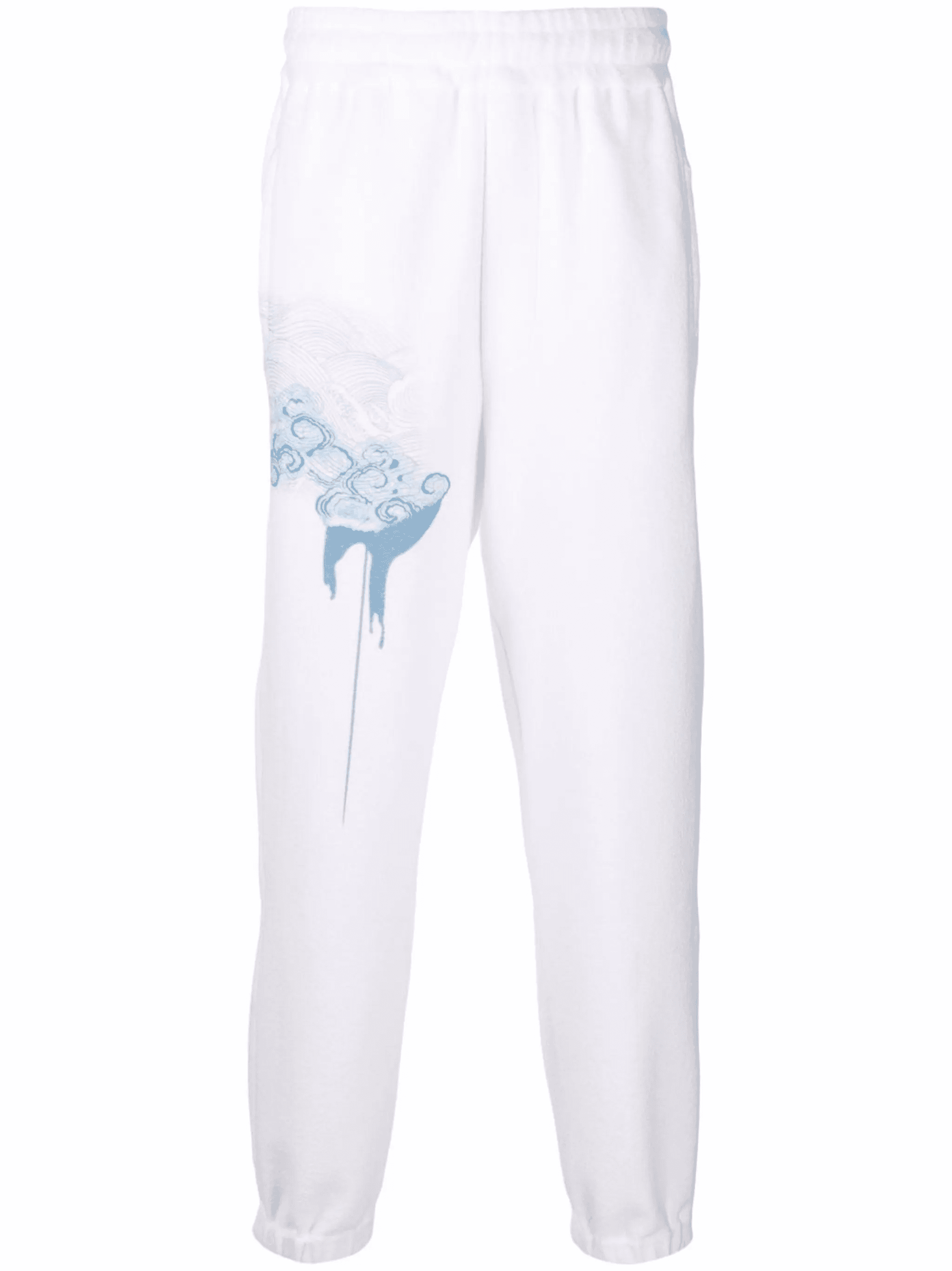 abstract-print cotton track trousers - Image 1