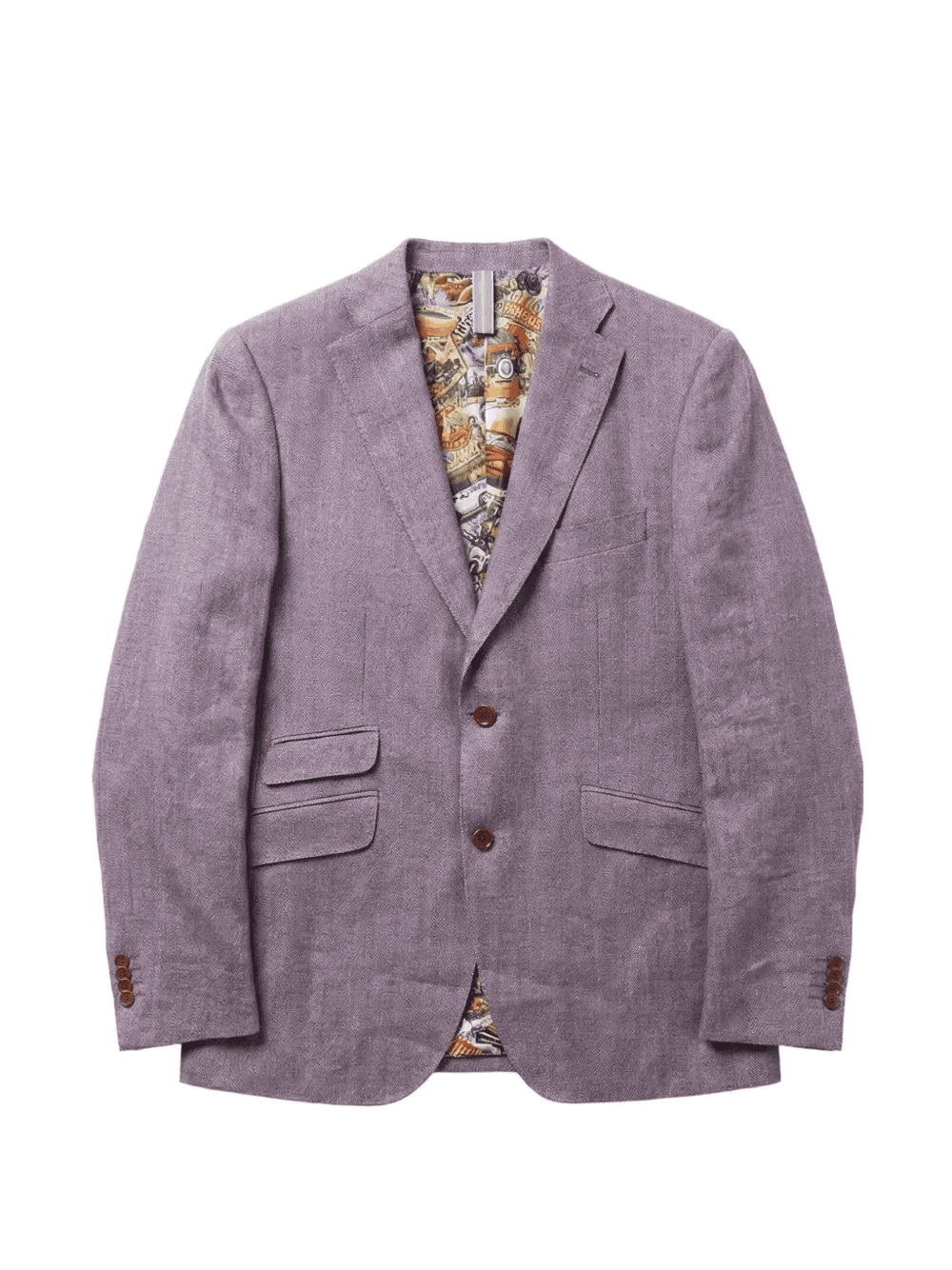 graphic-lining single-breasted blazer - Image 1