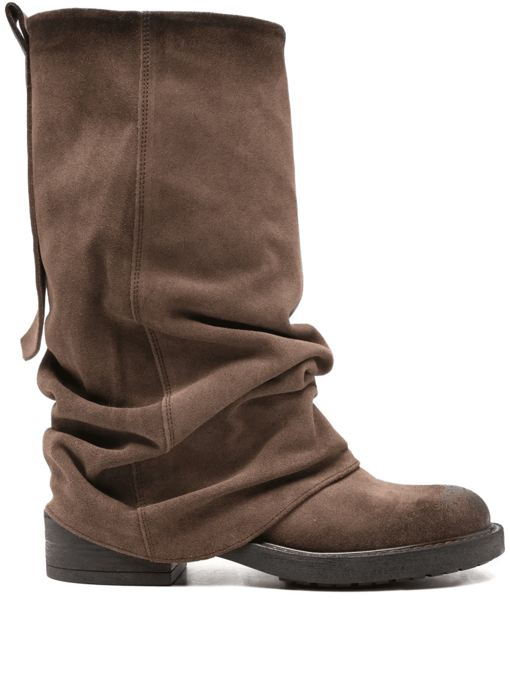 ruched-effect block-heel boots - Image 1