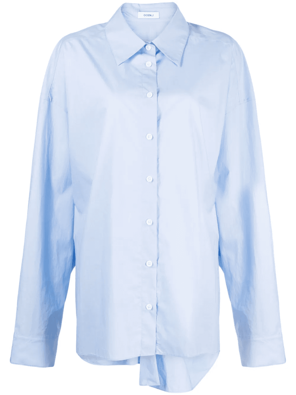 twisted-back cotton shirt - Image 1