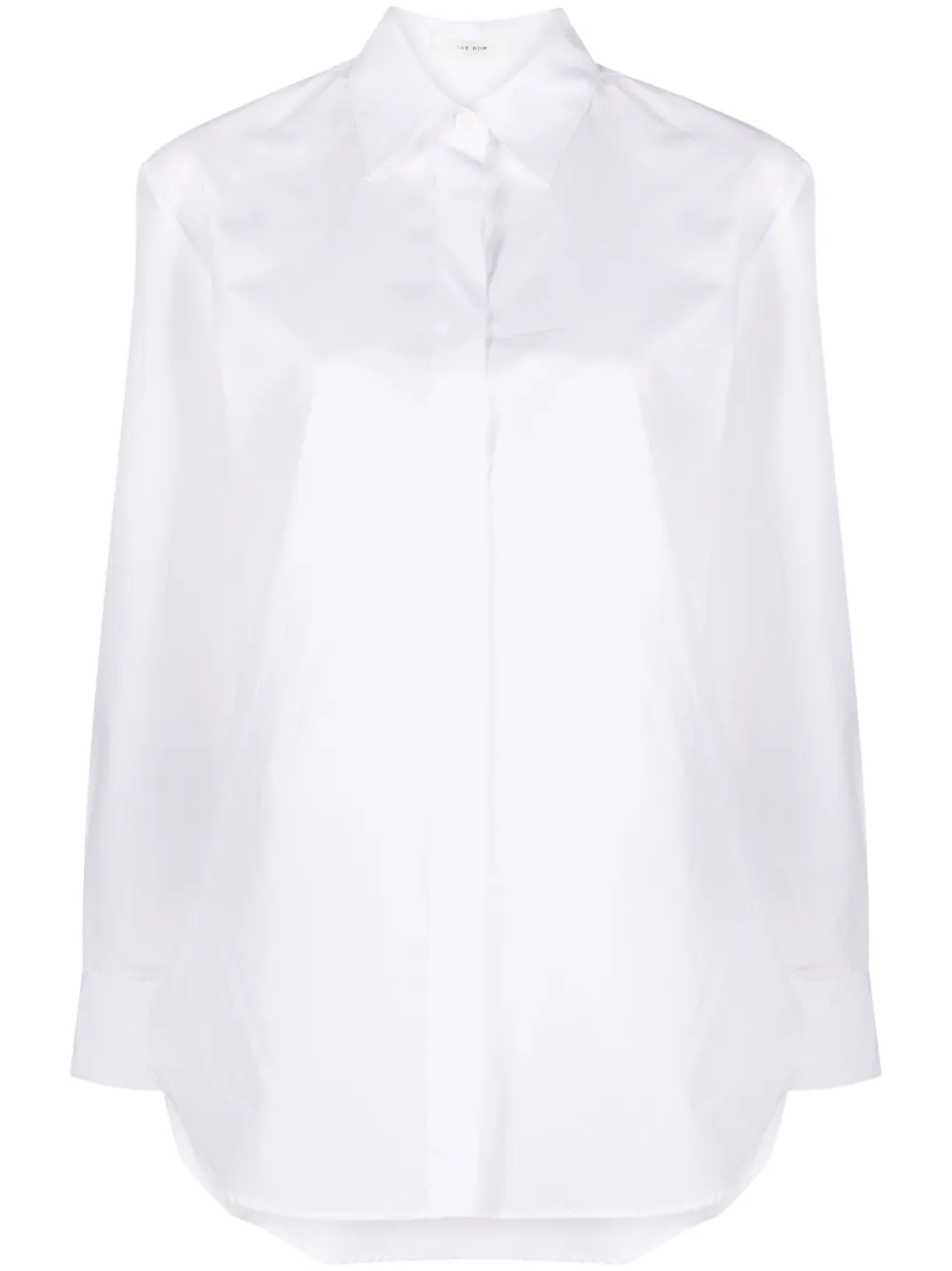 pointed-collar long-sleeve shirt - Image 1