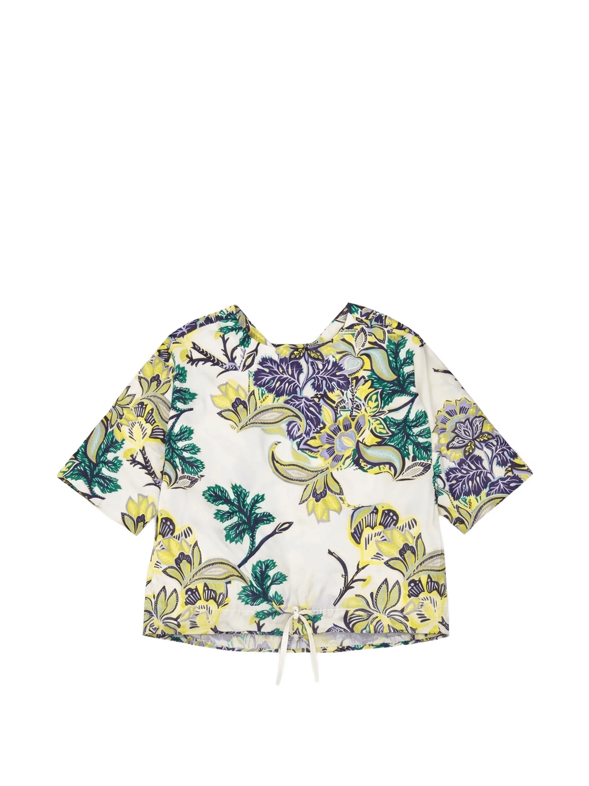 Sun-Kissed Marigold Meadow floral drawstring top - Image 1