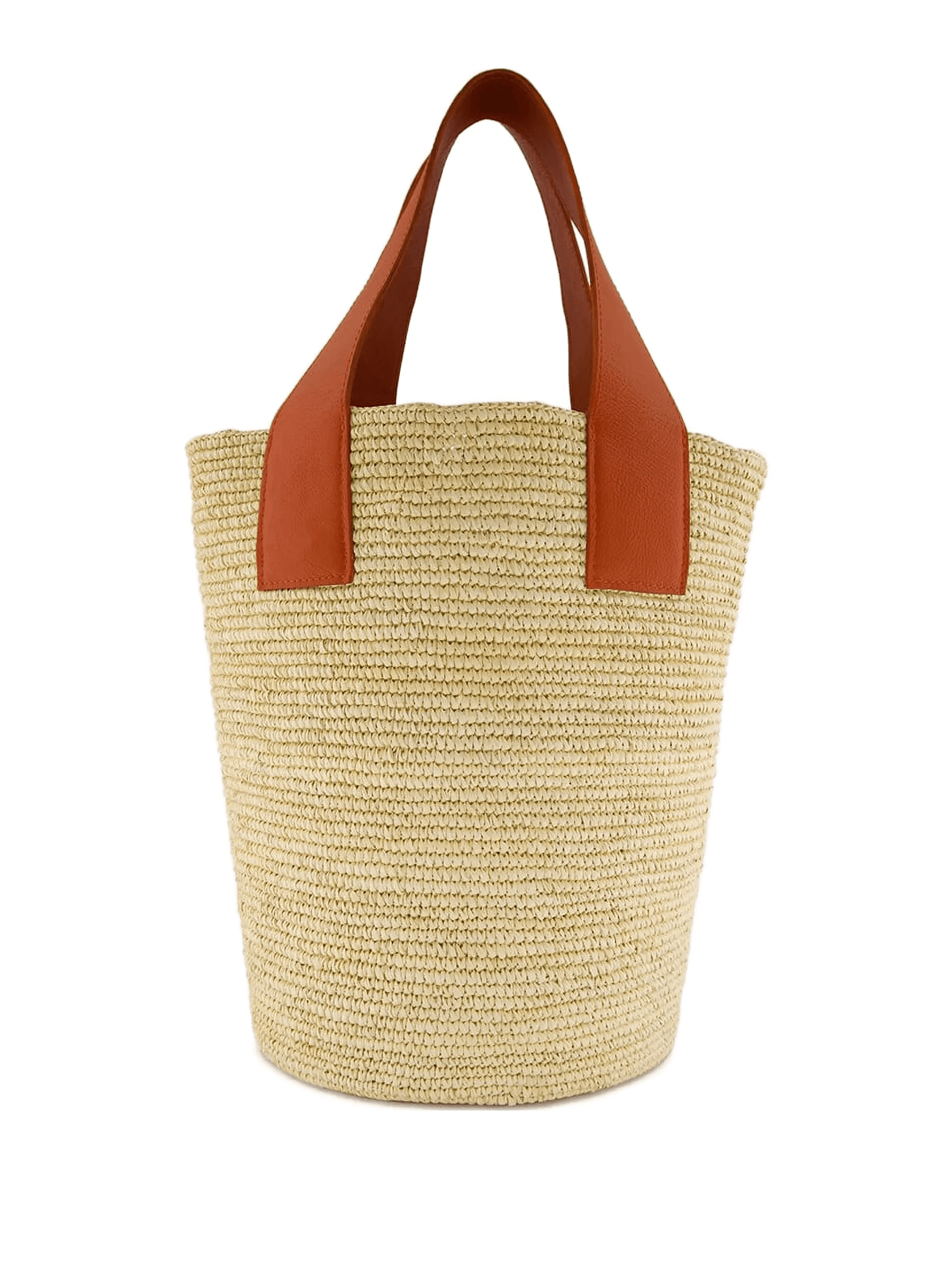 double-handle open-top bucket bag - Image 1