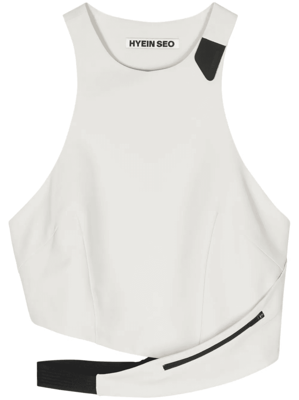 strap-detail halterneck tank top - Image 1