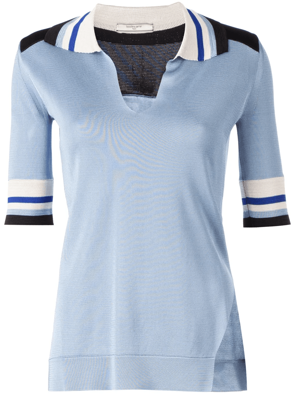 contrast yoke polo shirt - Image 1
