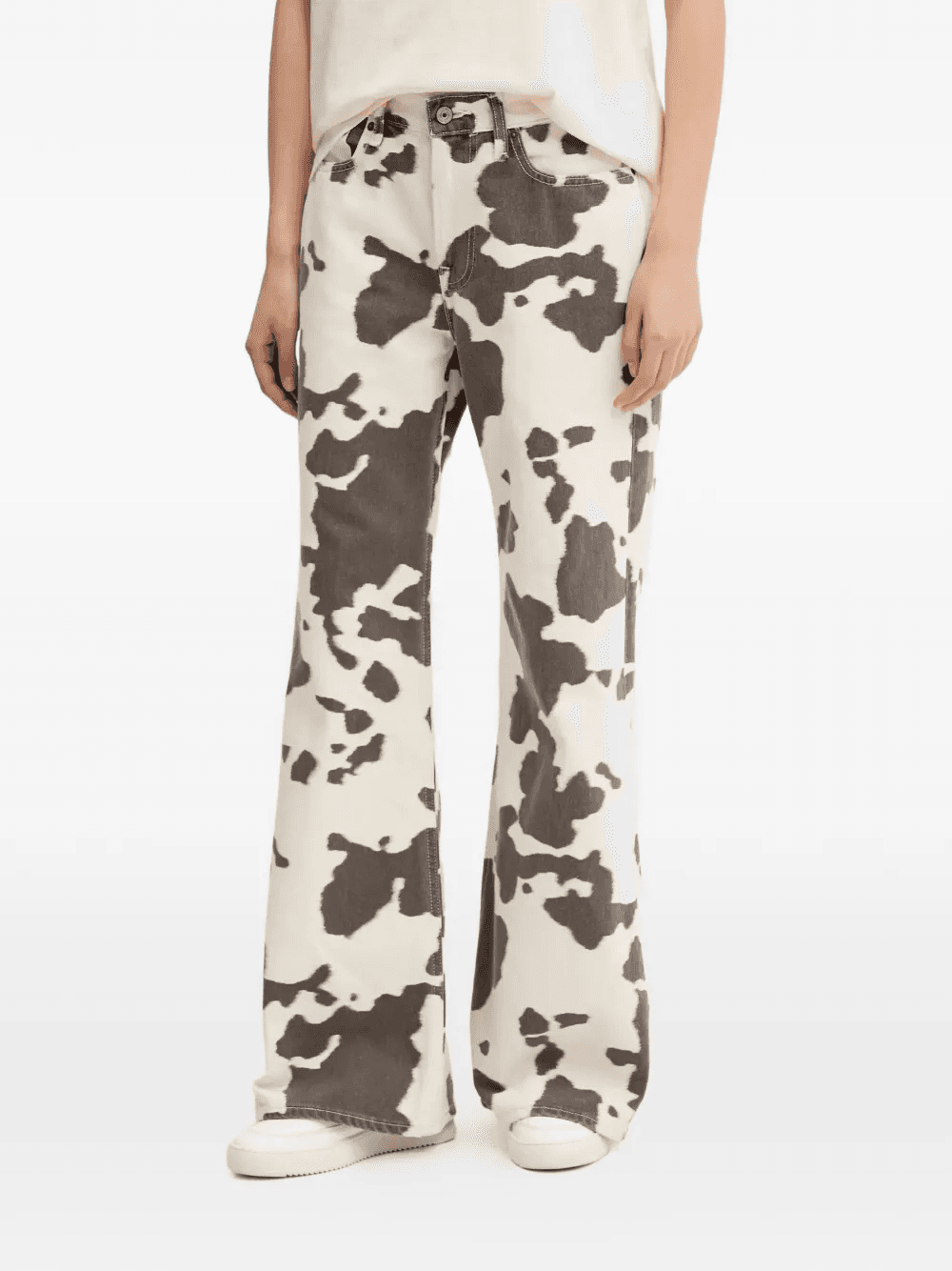 animal-print jeans - Image 1