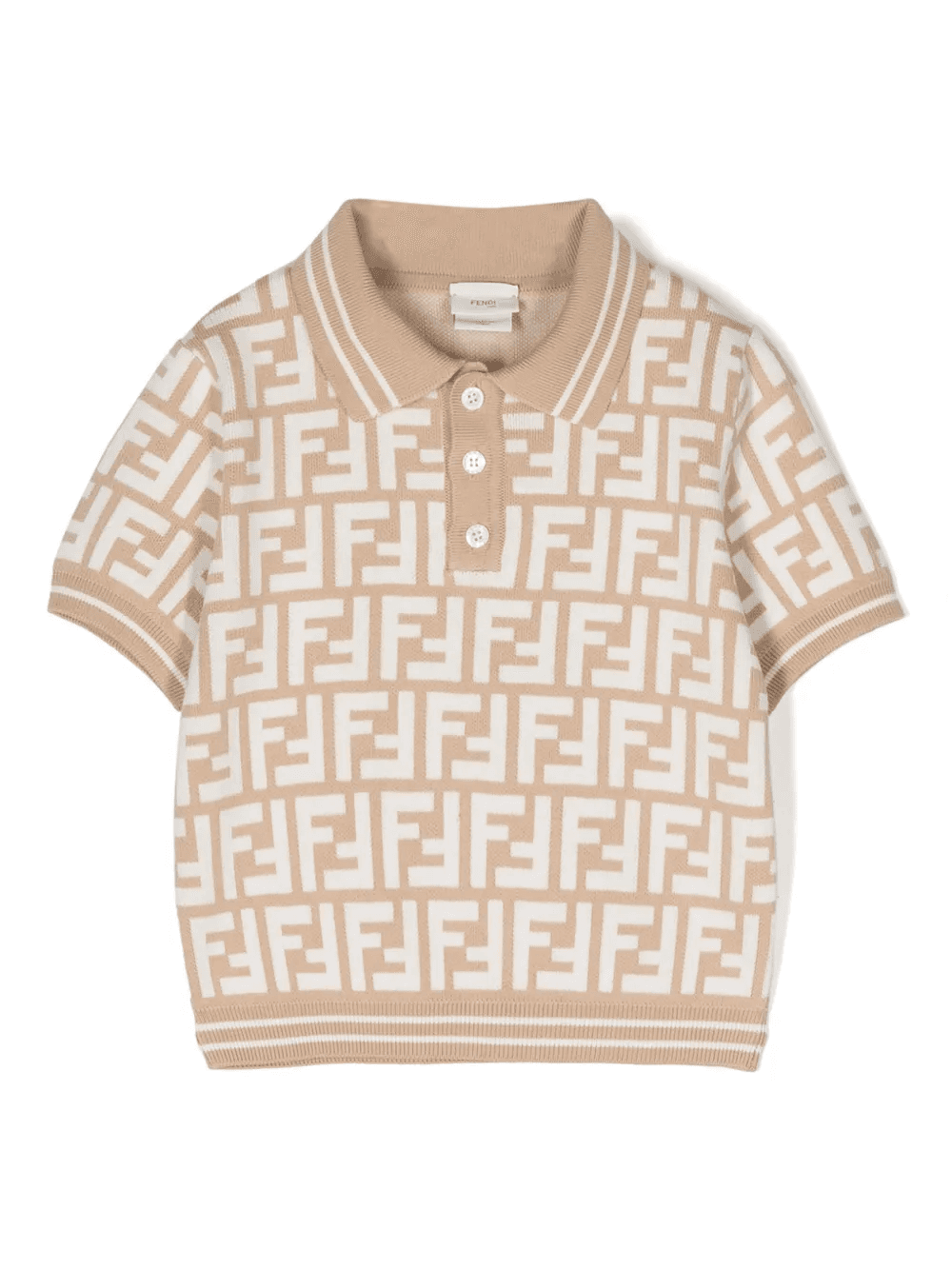 intarsia-knit logo polo shirt - Image 1