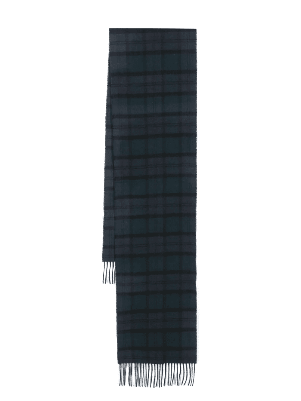 tartan-check wool scarf - Image 1