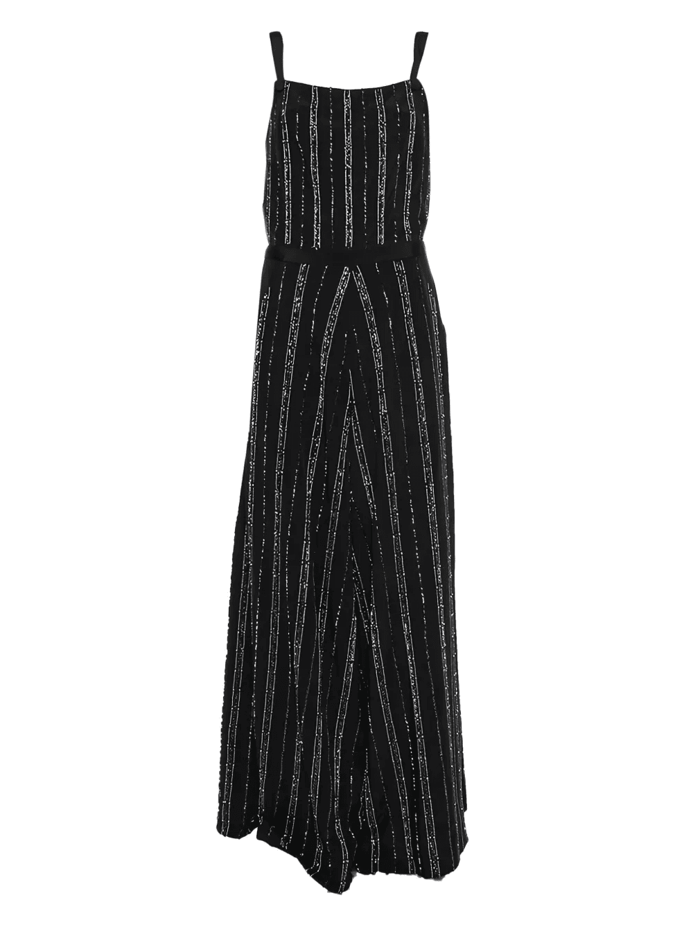 pre-owned sequin-stripe jumpsuit - Image 1