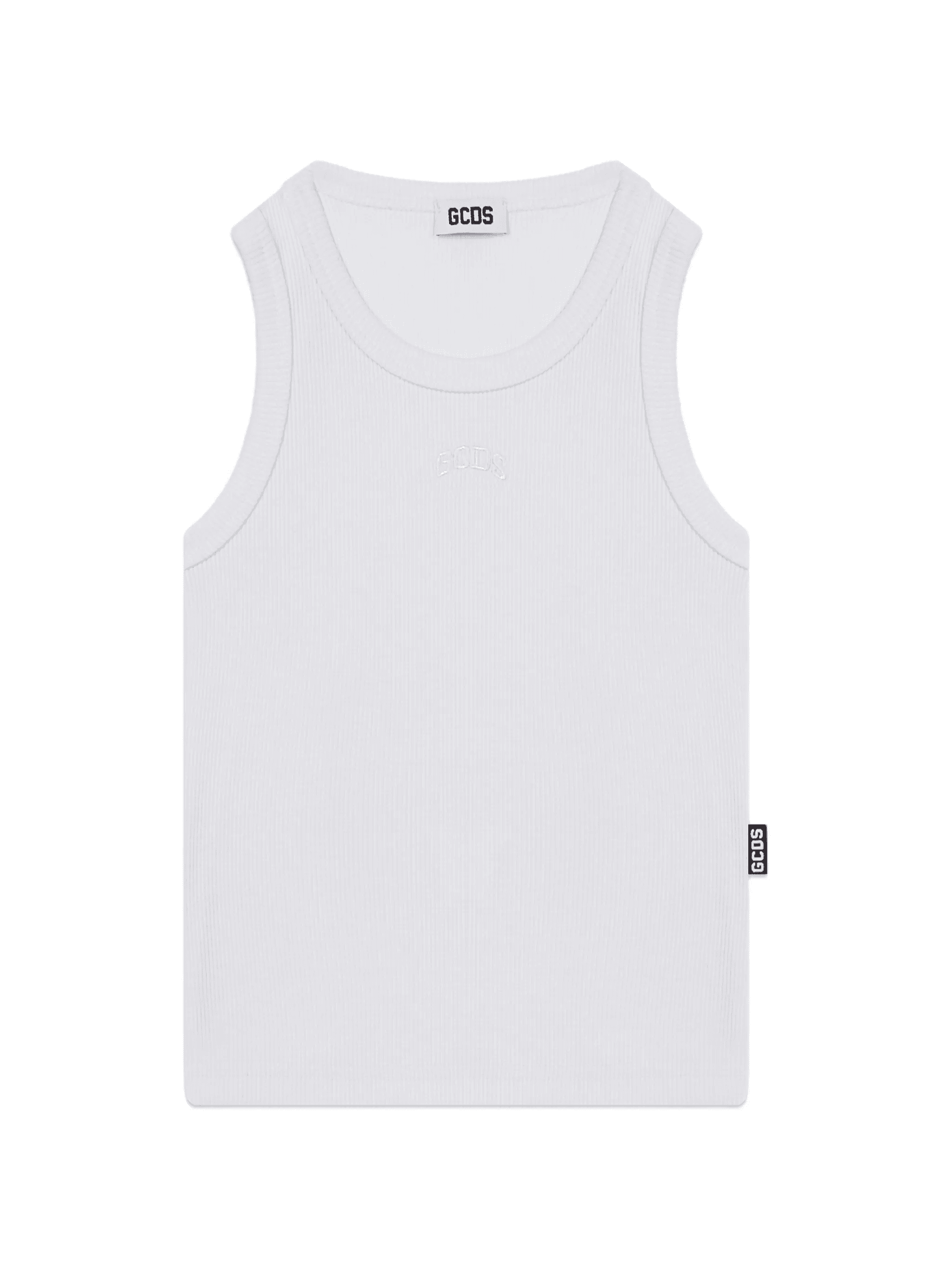 logo-embroidered ribbed lounge tank top - Image 1