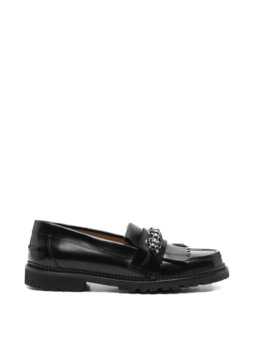 chain-tassel leather loafers - Image 1