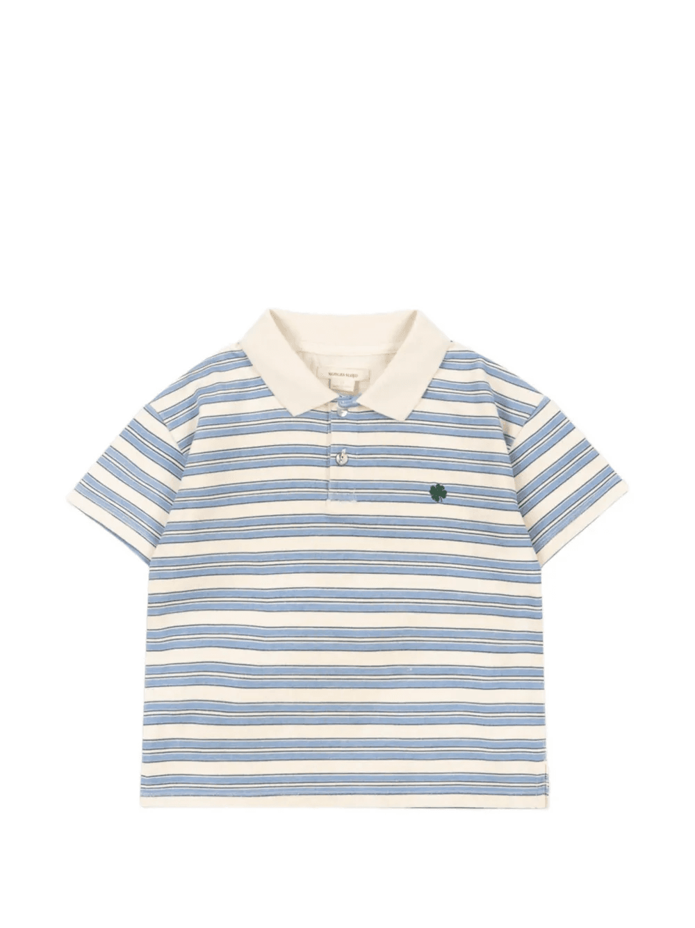striped embroidered polo shirt - Image 1
