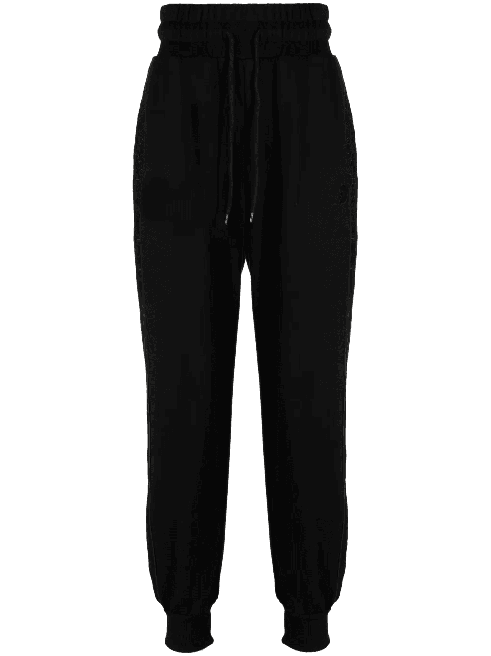 side-stripe cotton track pants - Image 1