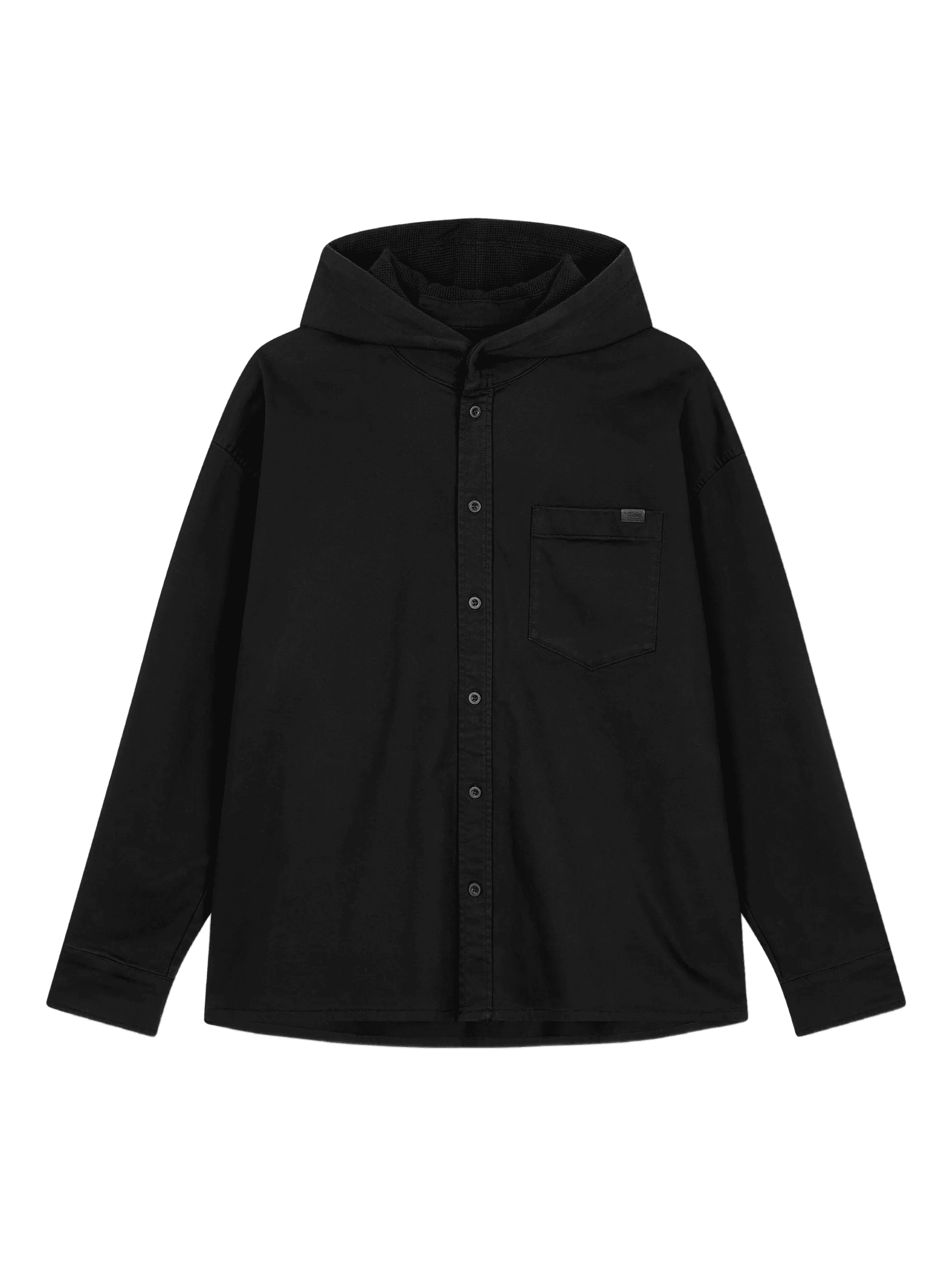 hooded long-sleeve shirt - Image 1