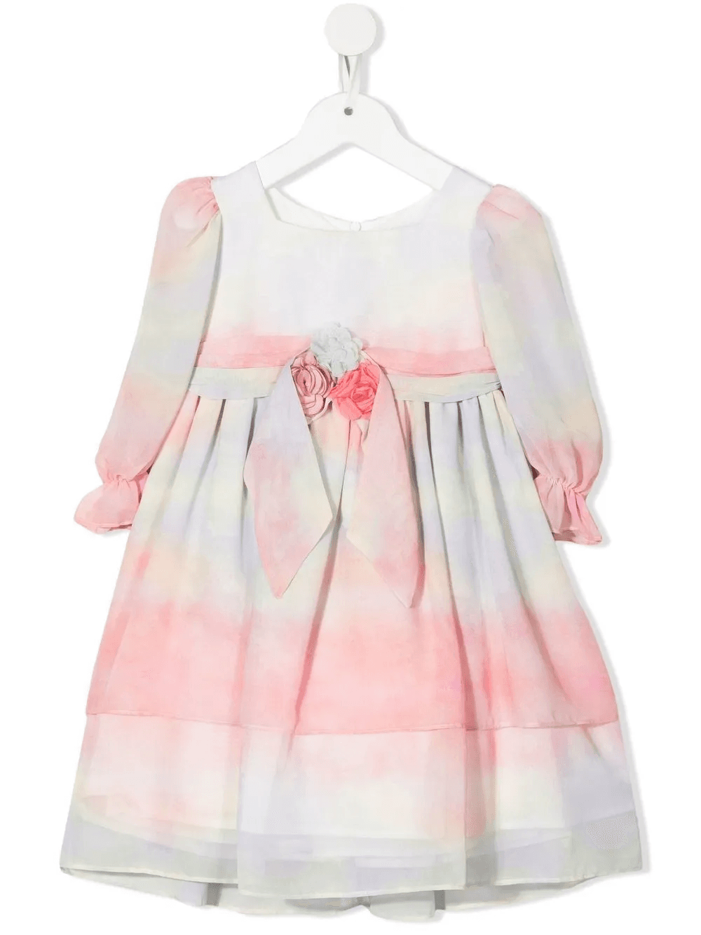 tie-dye floral-appliqué dress - Image 1