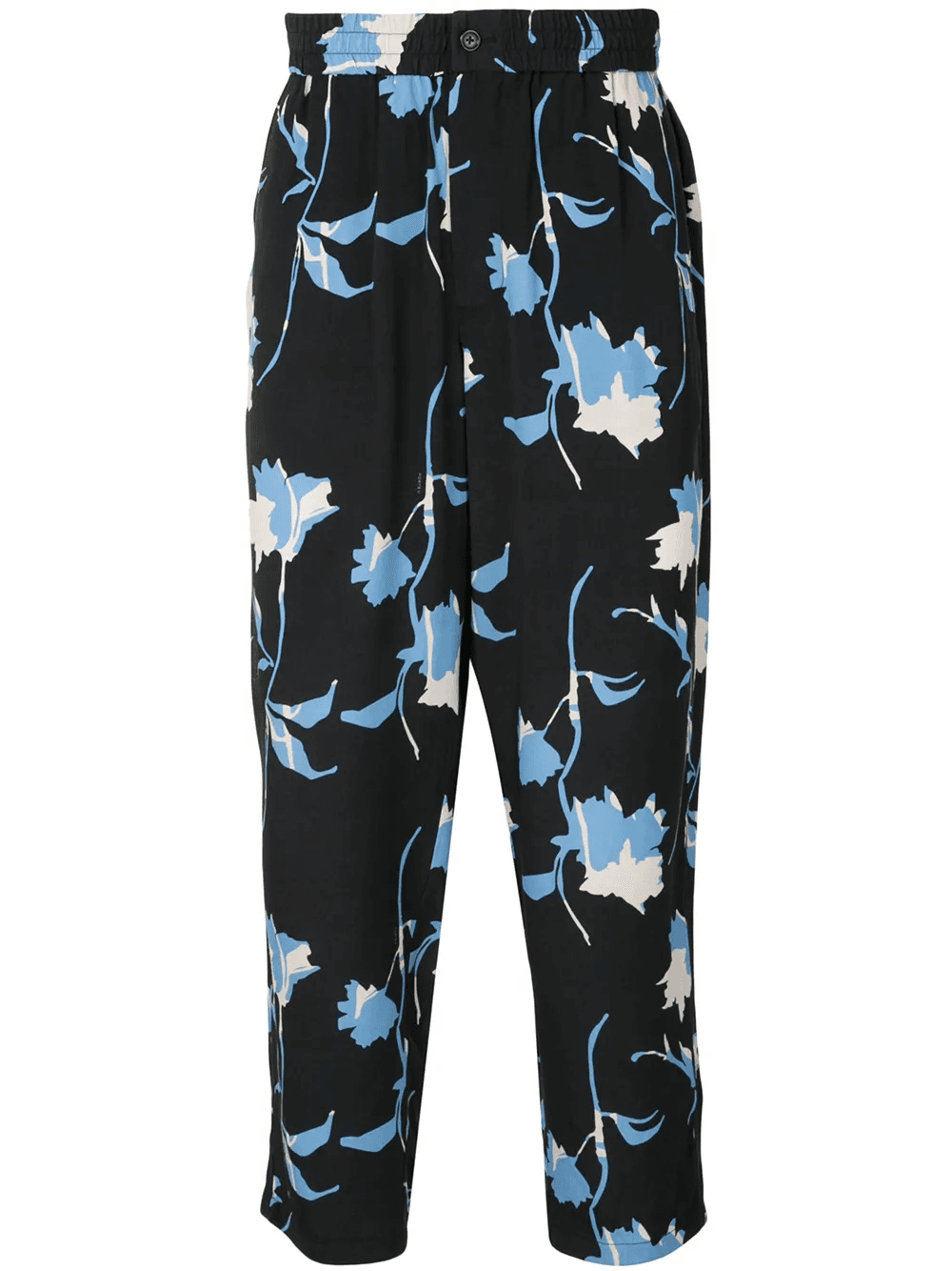 cropped floral print trousers - Image 1