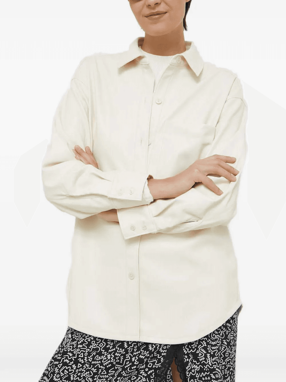 buttoned chest-pocket shirt - Image 1