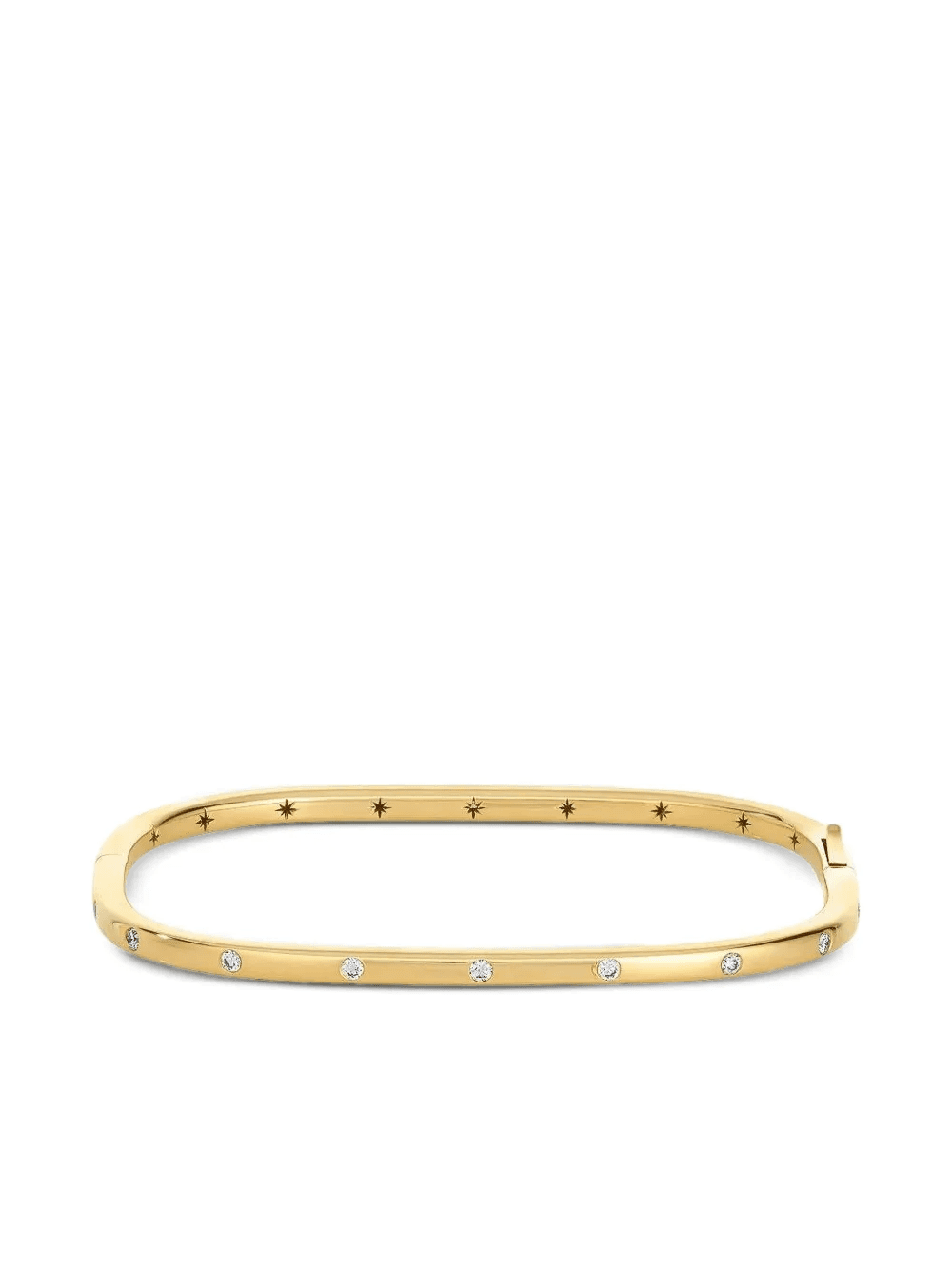 18K yellow gold diamond and sapphire Stacking bracelet - Image 1