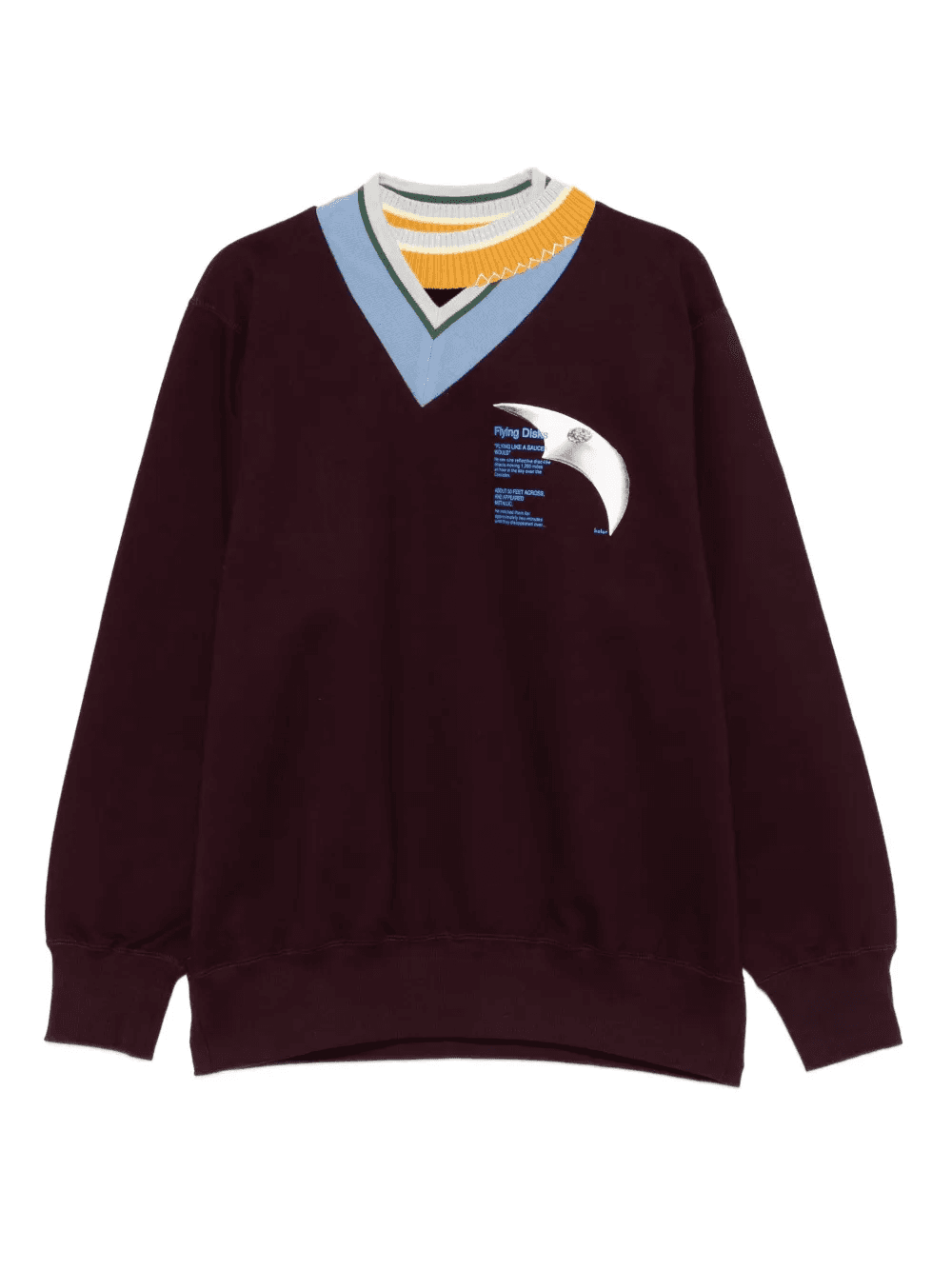 mock-neck graphi-print sweater - Image 1