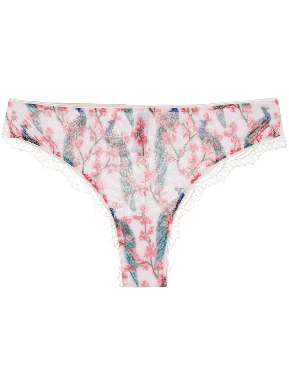 peacock print brazilian briefs - Image 1