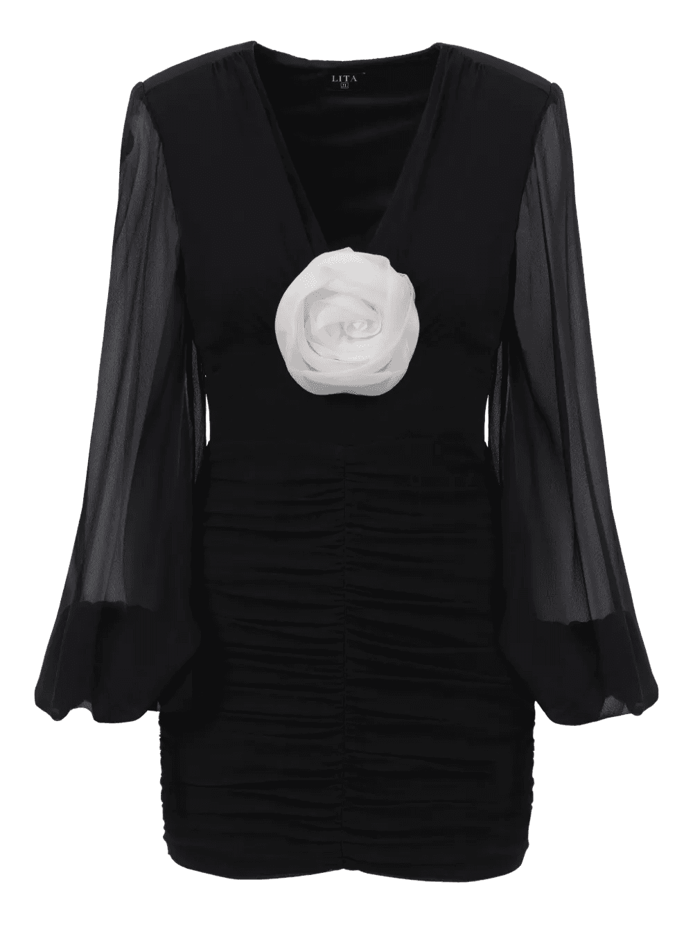 Rue floral-appliqué mini dress - Image 1