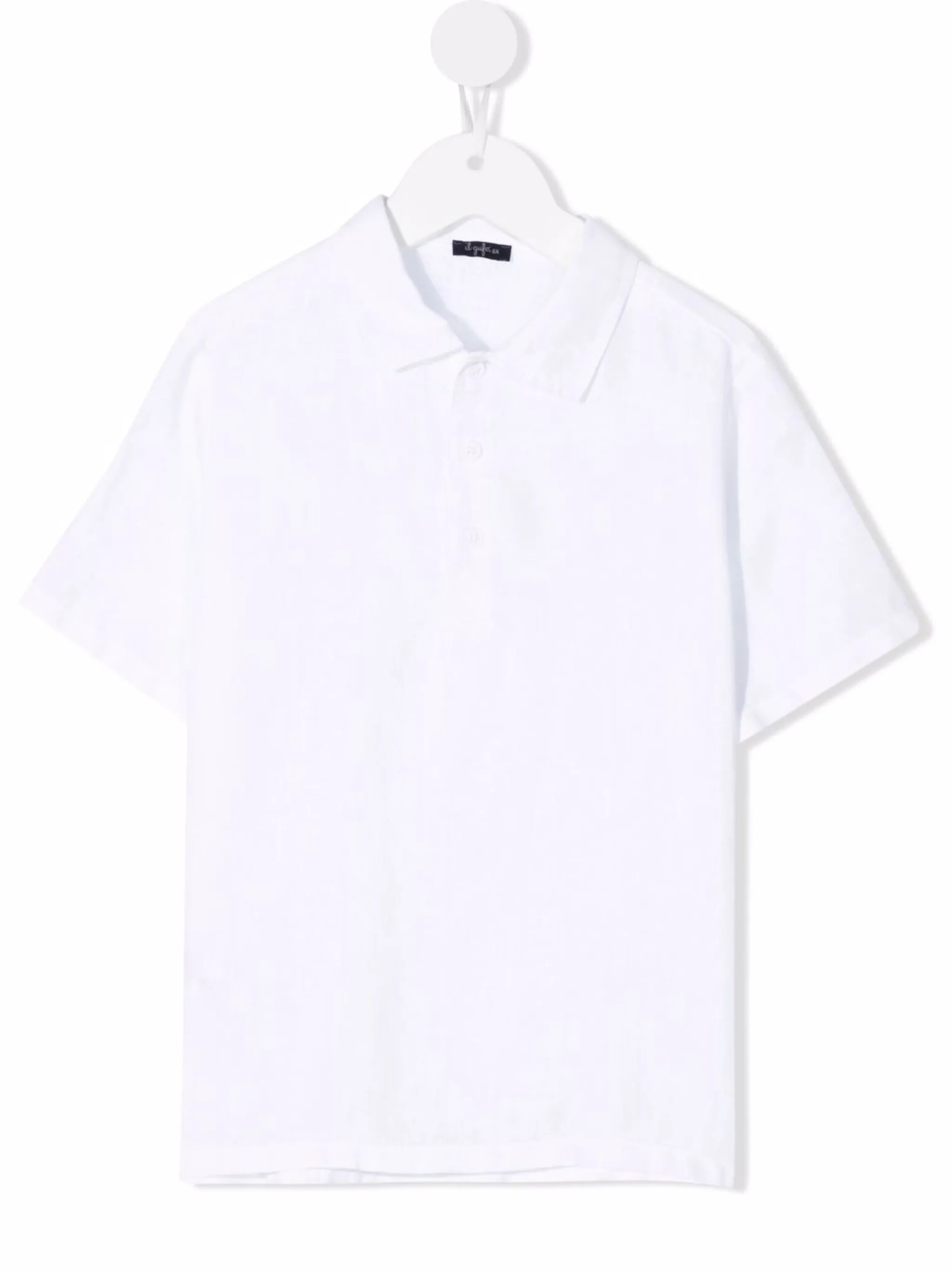 short-sleeve linen polo shirt - Image 1