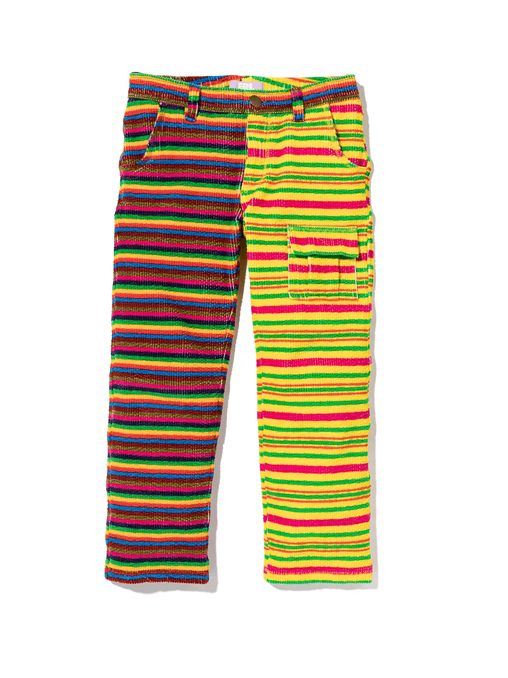 colour-block striped woven trousers - Image 1