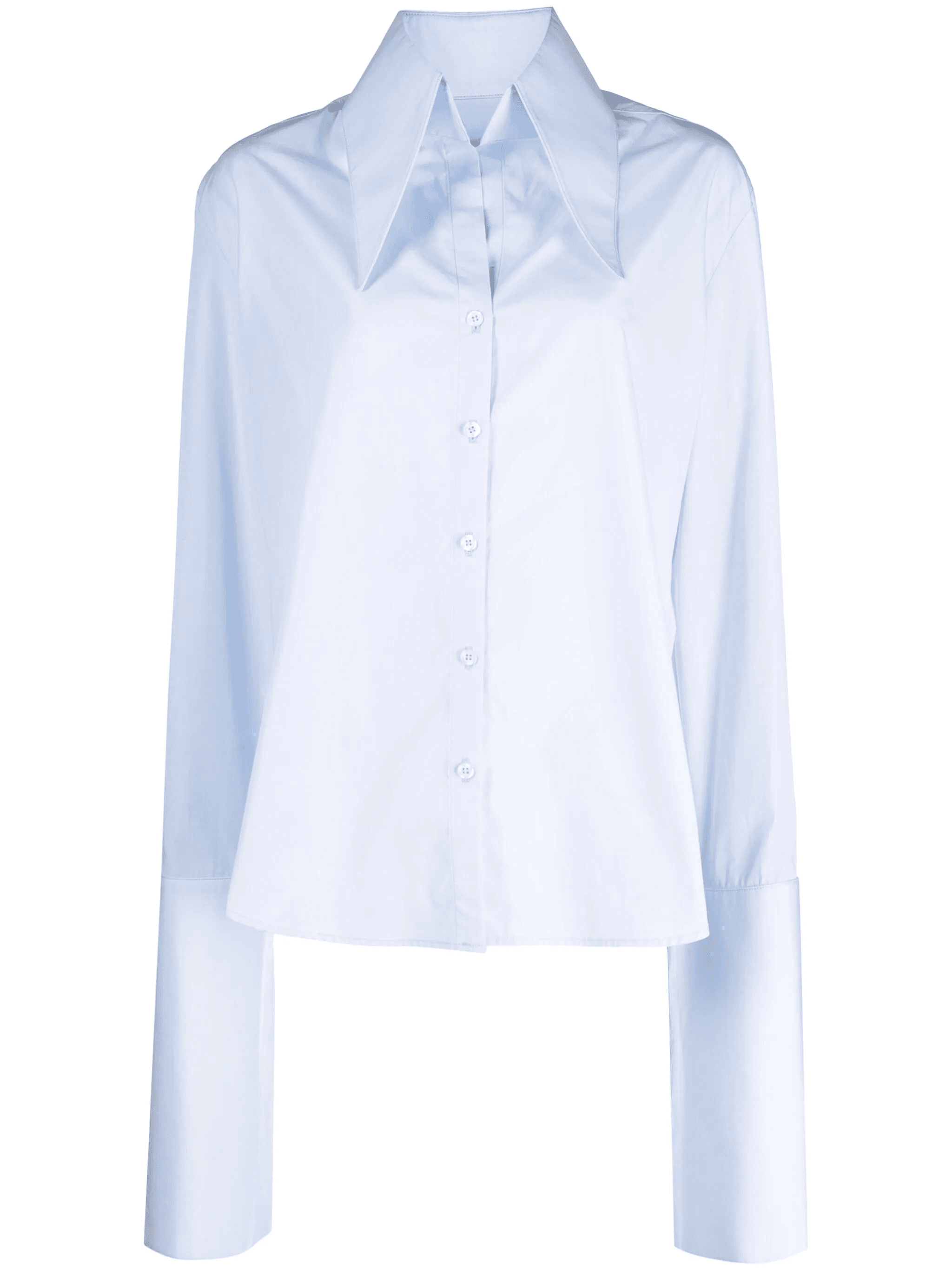 split-detail poplin-cotton shirt - Image 1