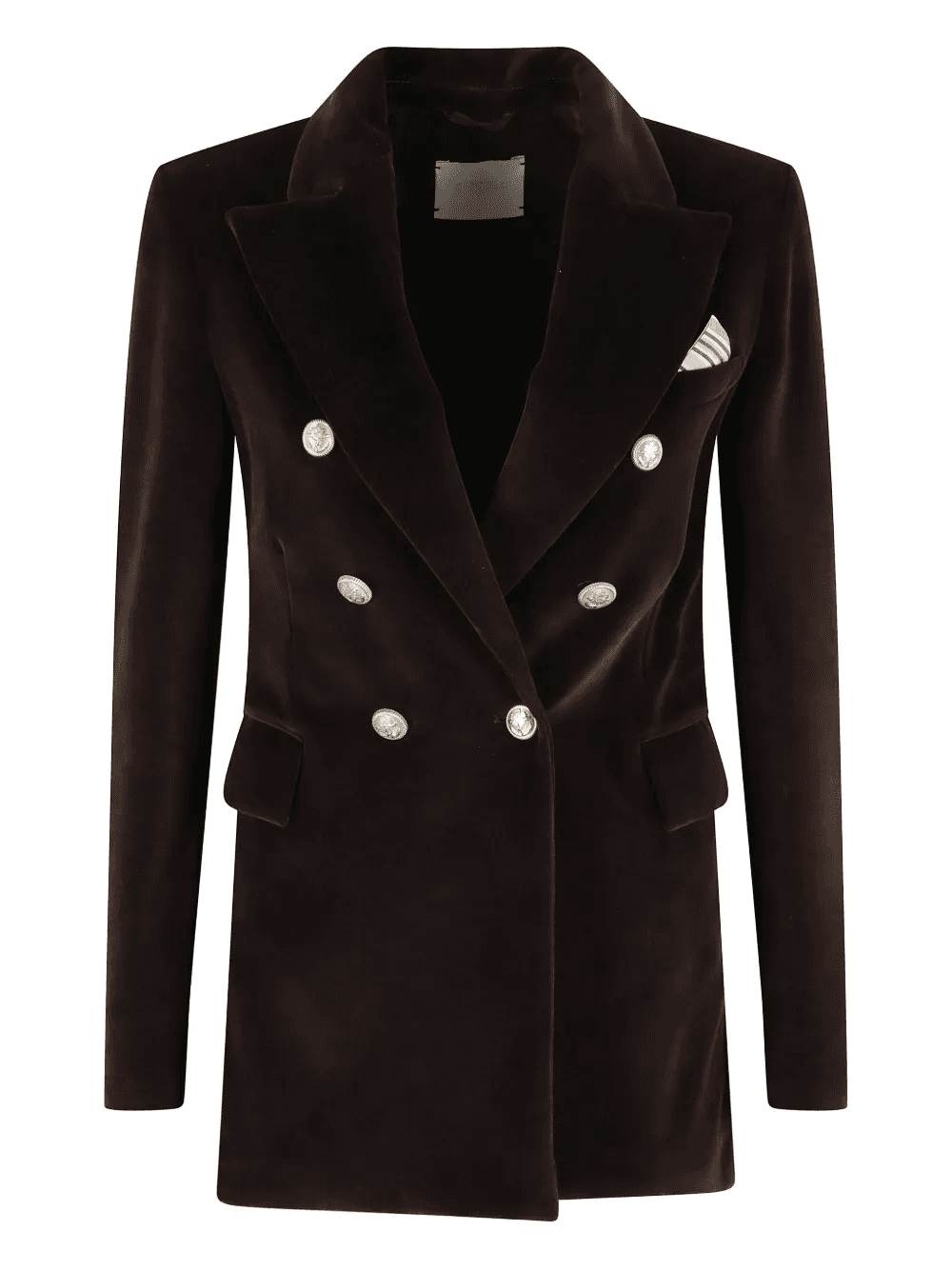 velvet double-breasted blazer - Image 1