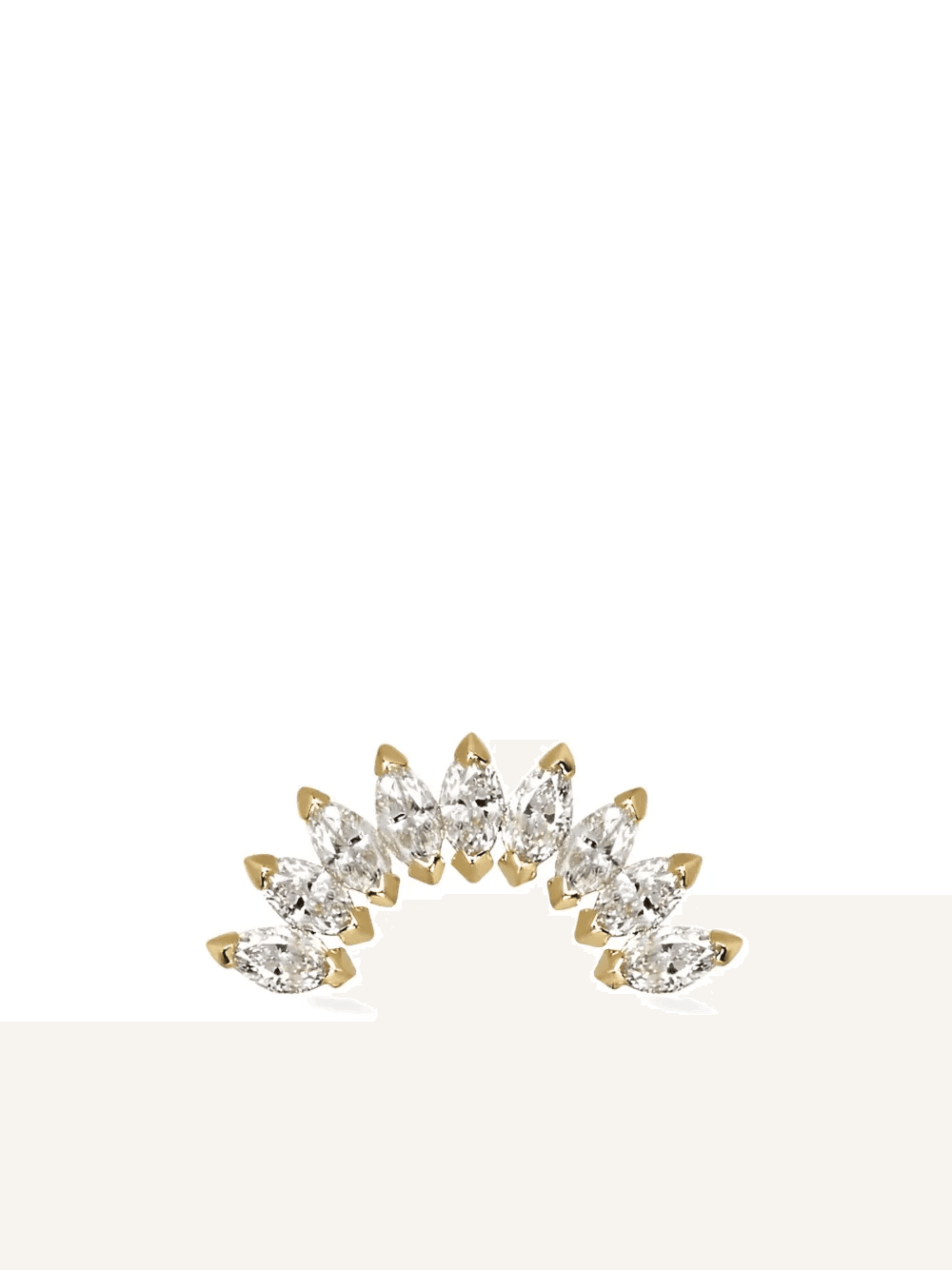 14kt yellow gold Stately diamond earring - Image 1