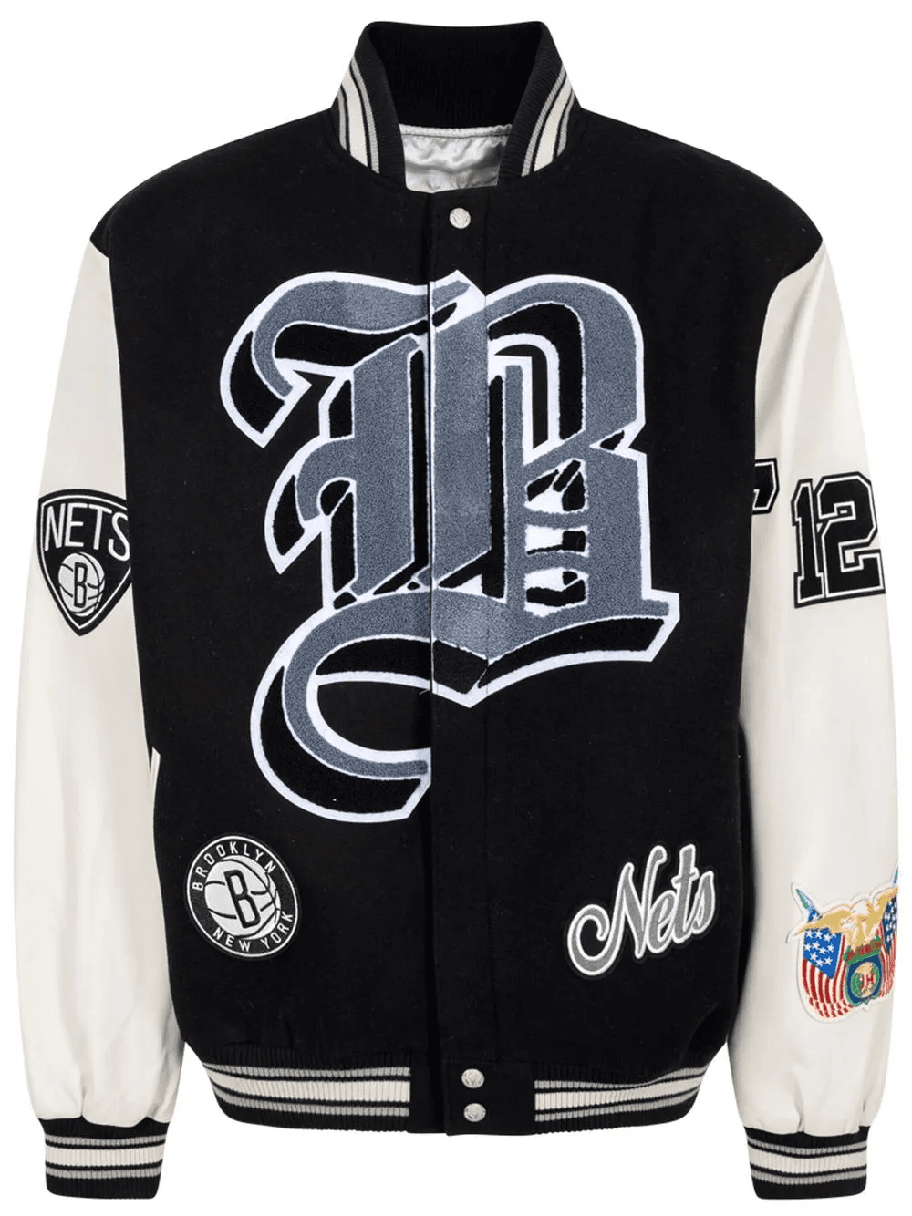 x Brooklyn Nets "Grey/White" bomber jacket - Image 1