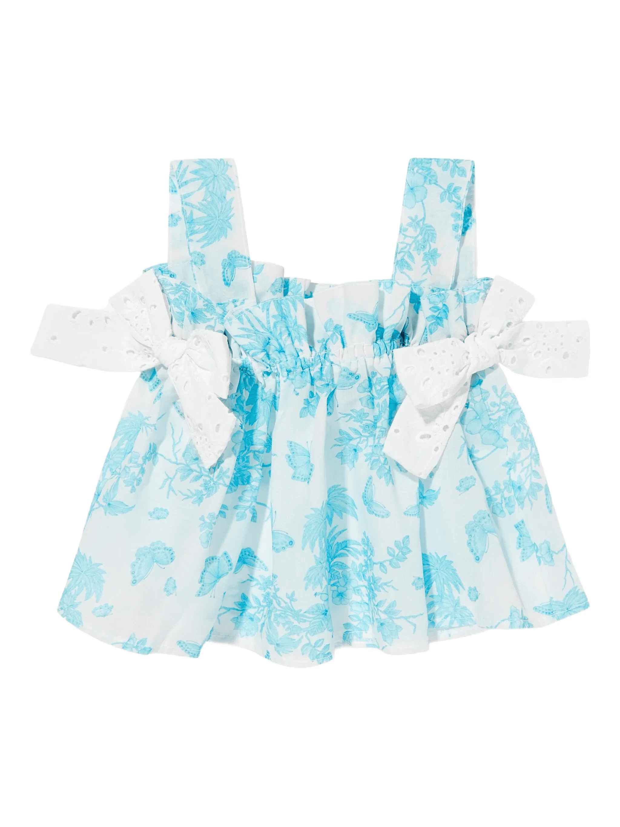 floral-print embroidered top - Image 1