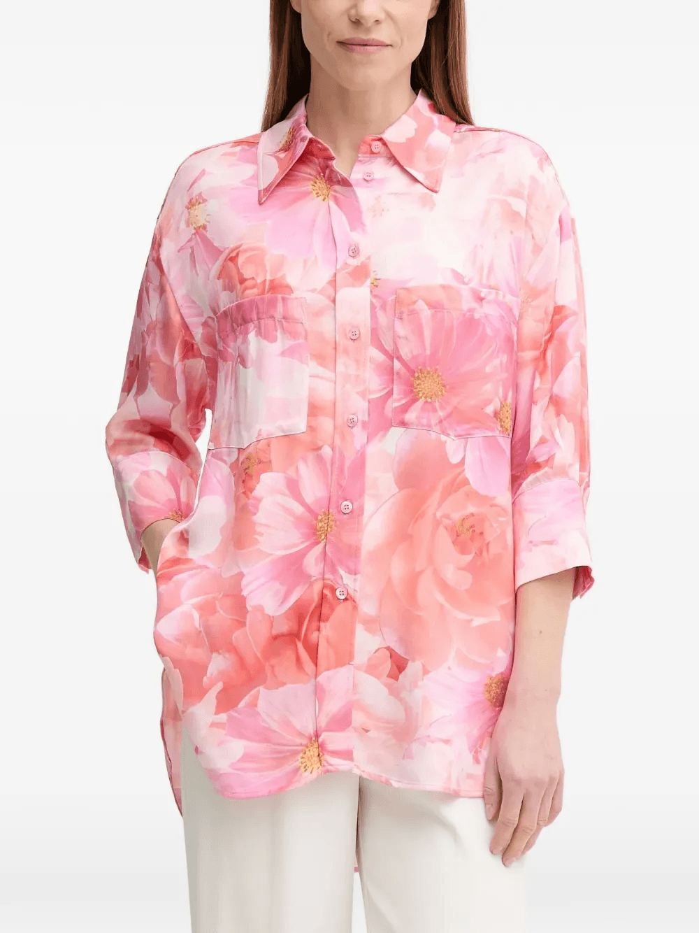 buttoned floral-print shirt - Image 1