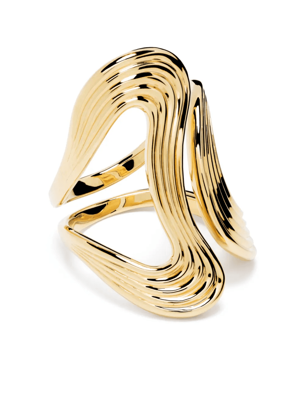18k yellow gold Stream Line open ring - Image 1