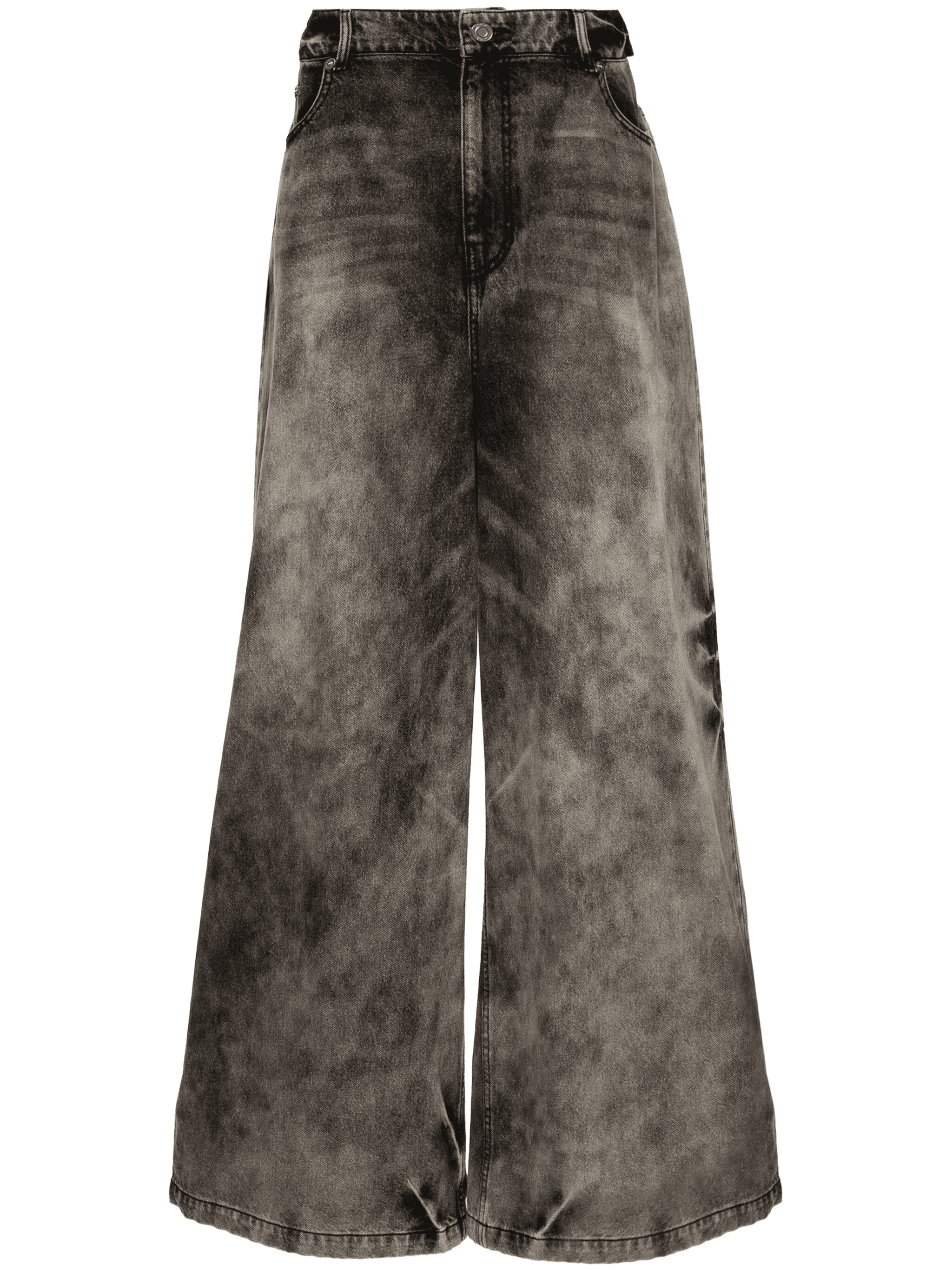 waist-straps wide-leg trousers - Image 1