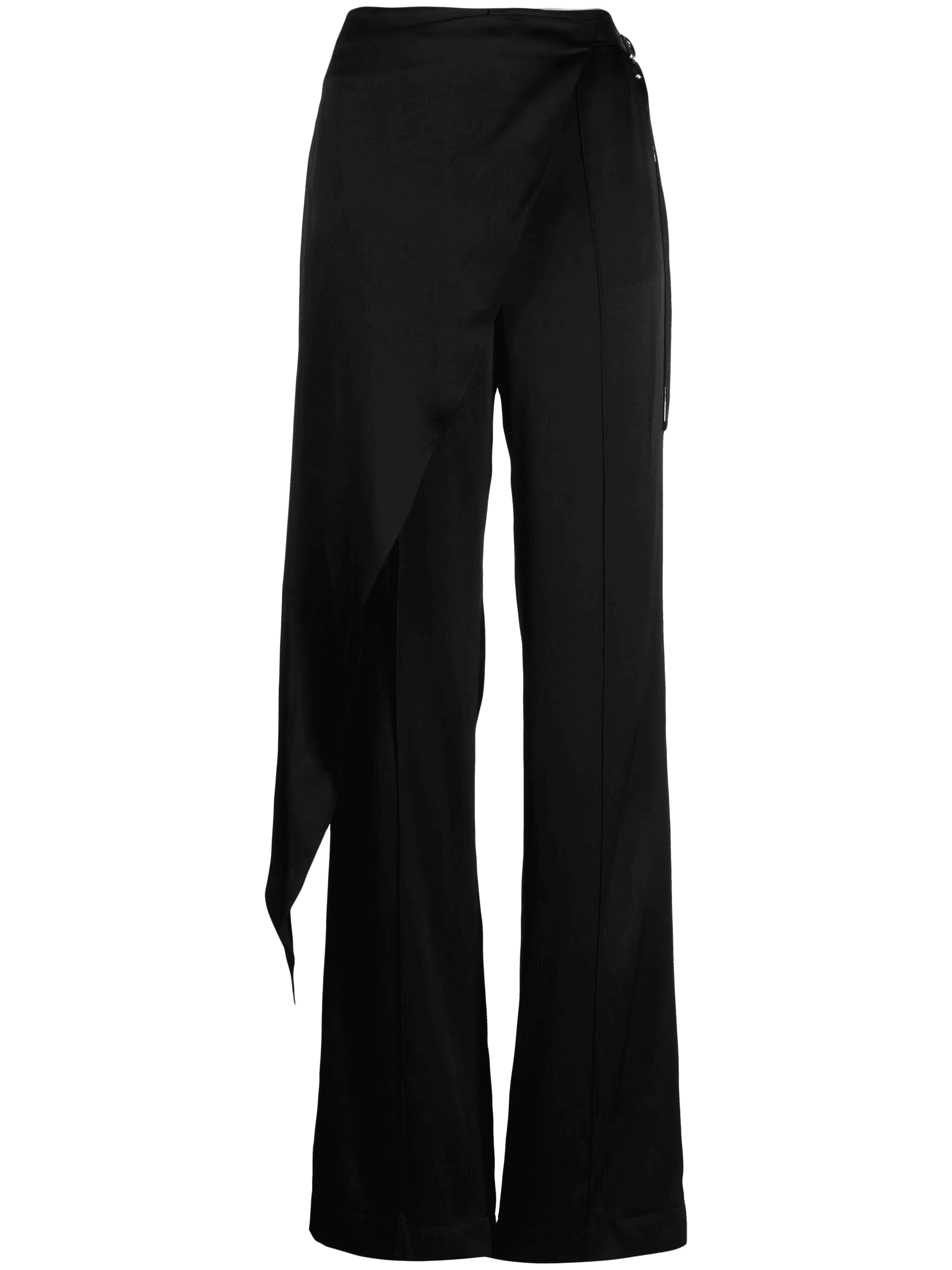 scarf-detail pressed-crease trousers - Image 1