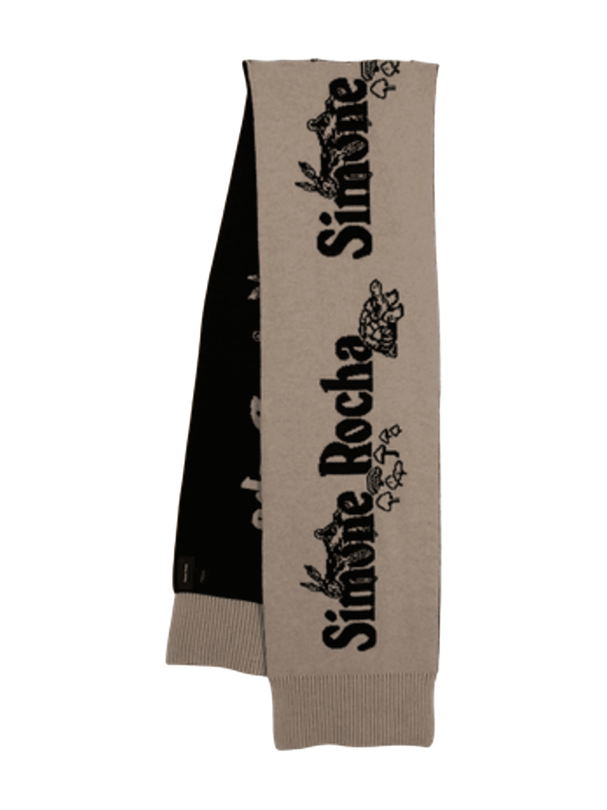 logo ribbed scarf - Image 1