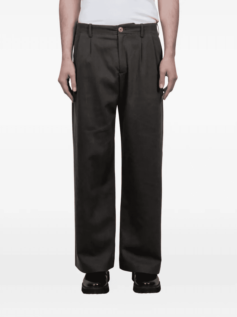 Bridge coated pleated trousers - Image 1