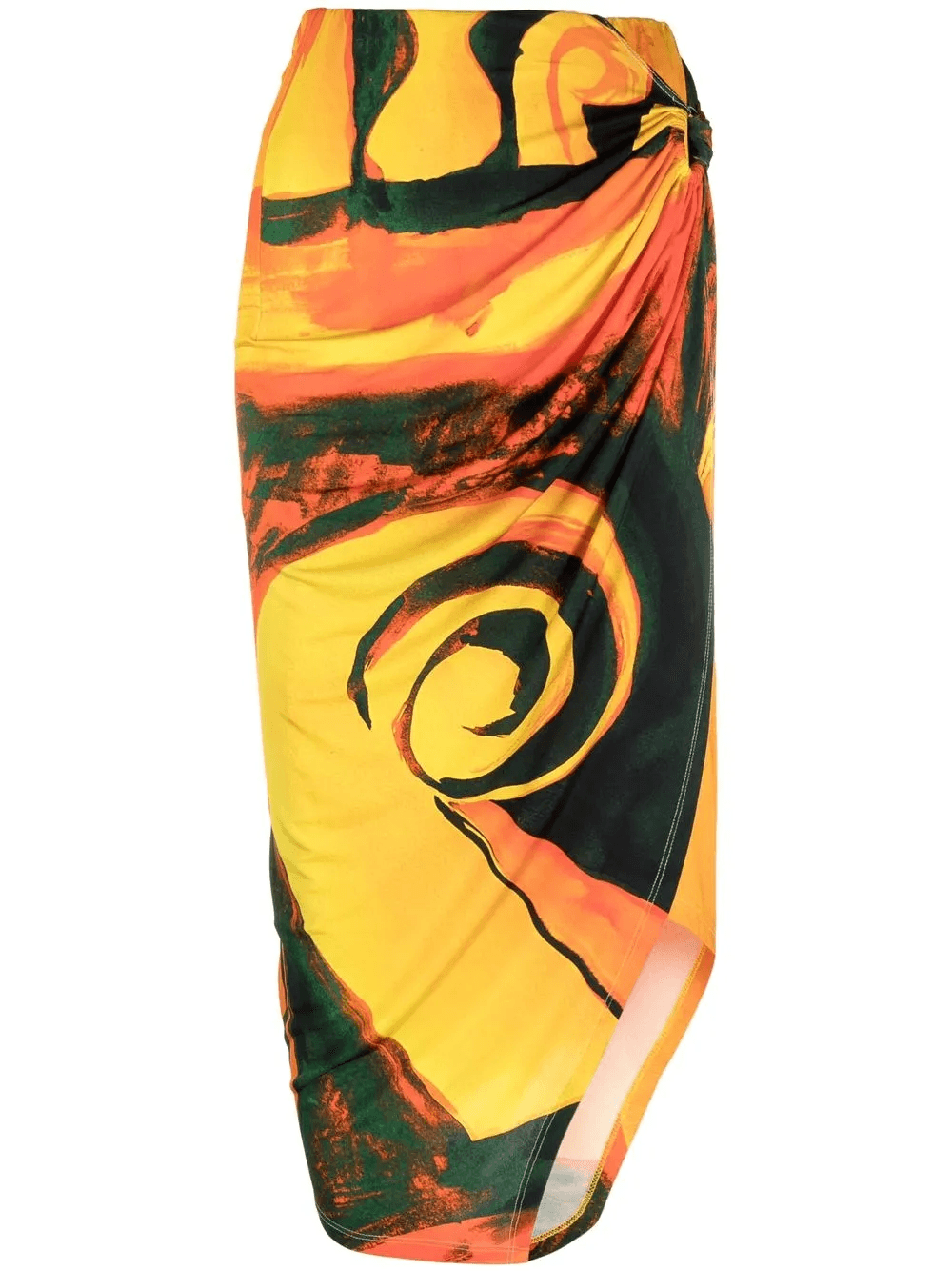 Coastline Checkmate-print wrap midi skirt - Image 1