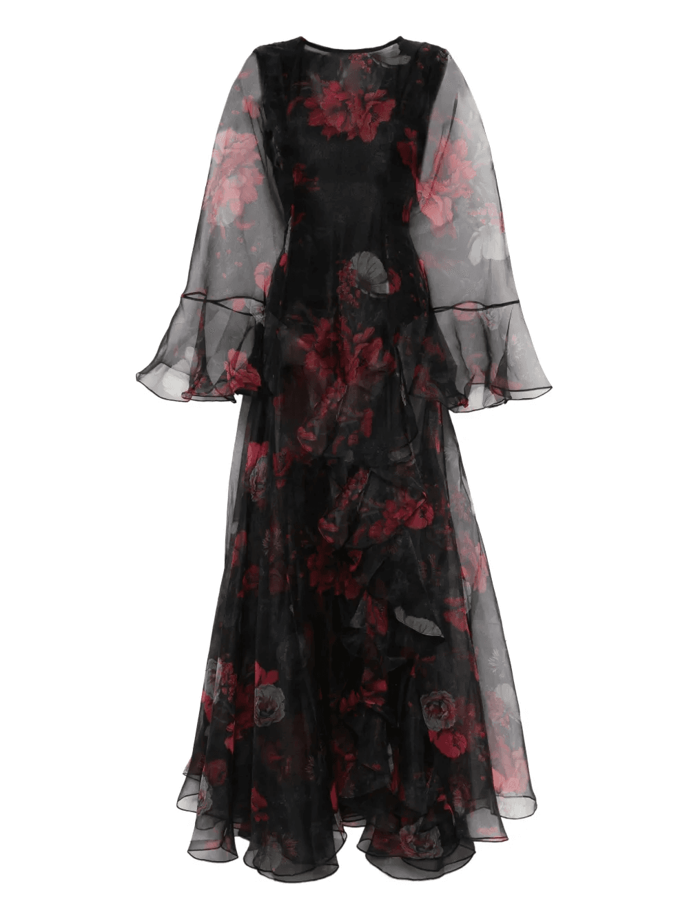 ruffled floral maxi dress - Image 1
