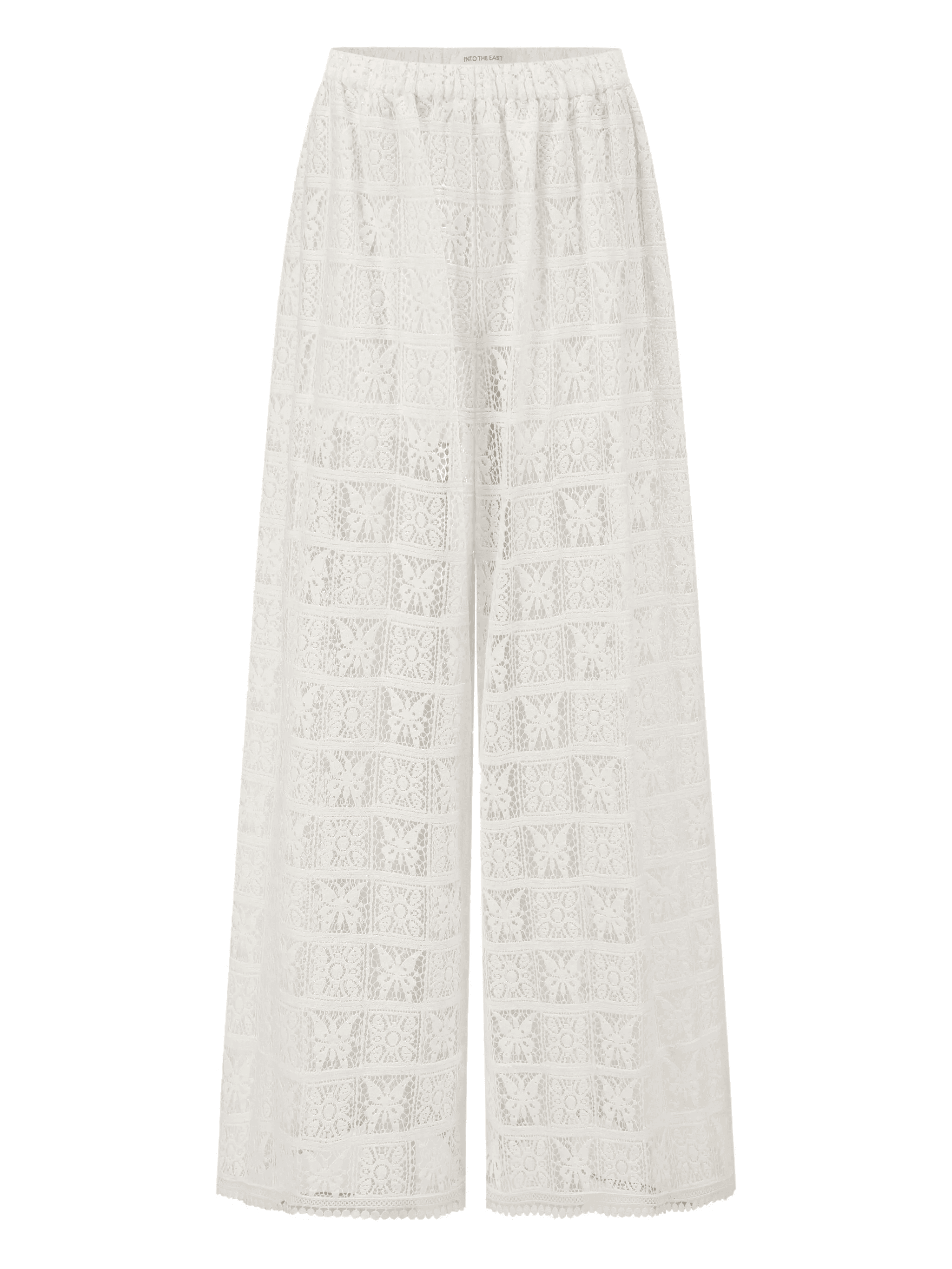 floral-embroidered trousers - Image 1