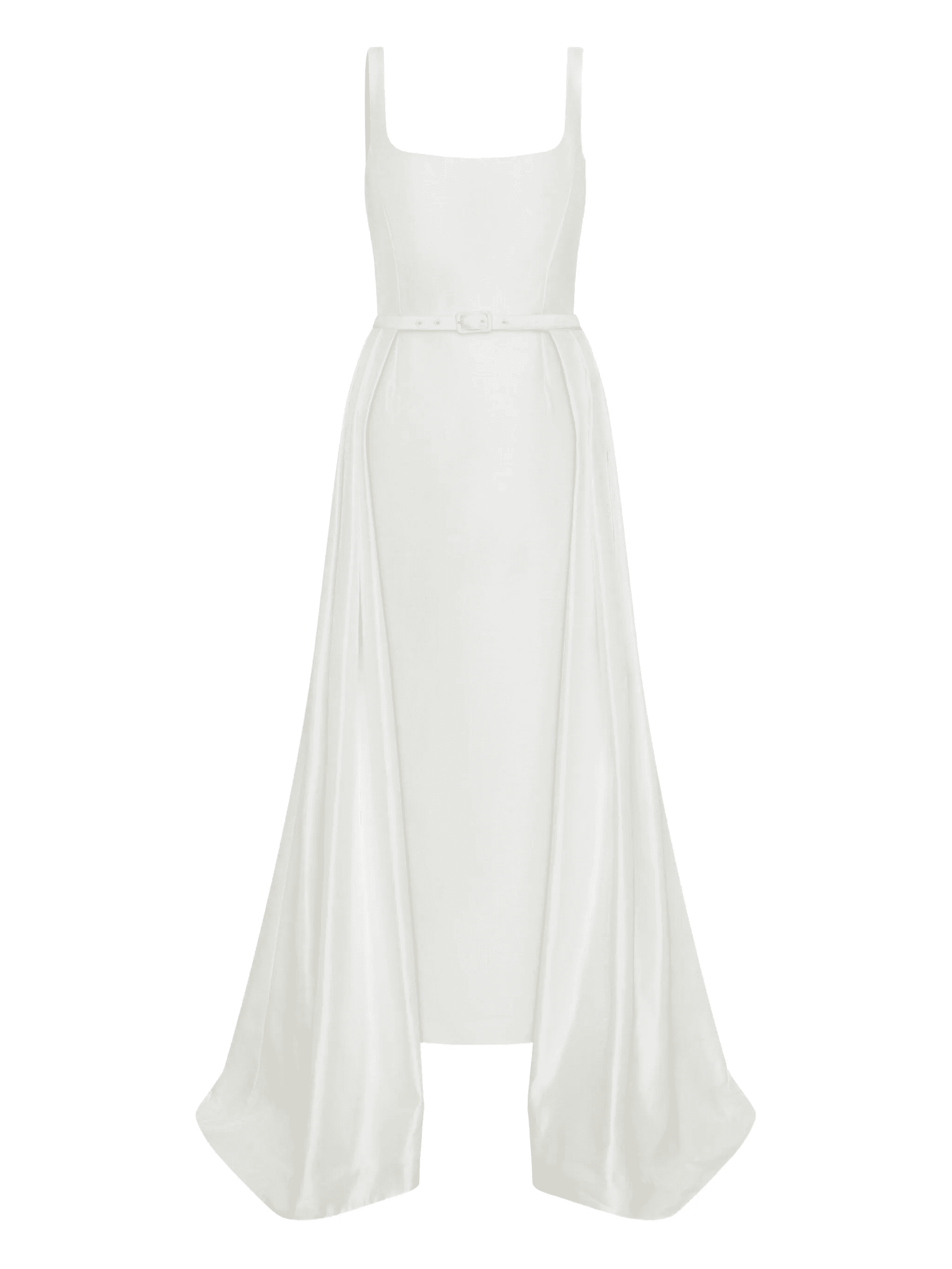 Isaline belted overlay midi dress - Image 1