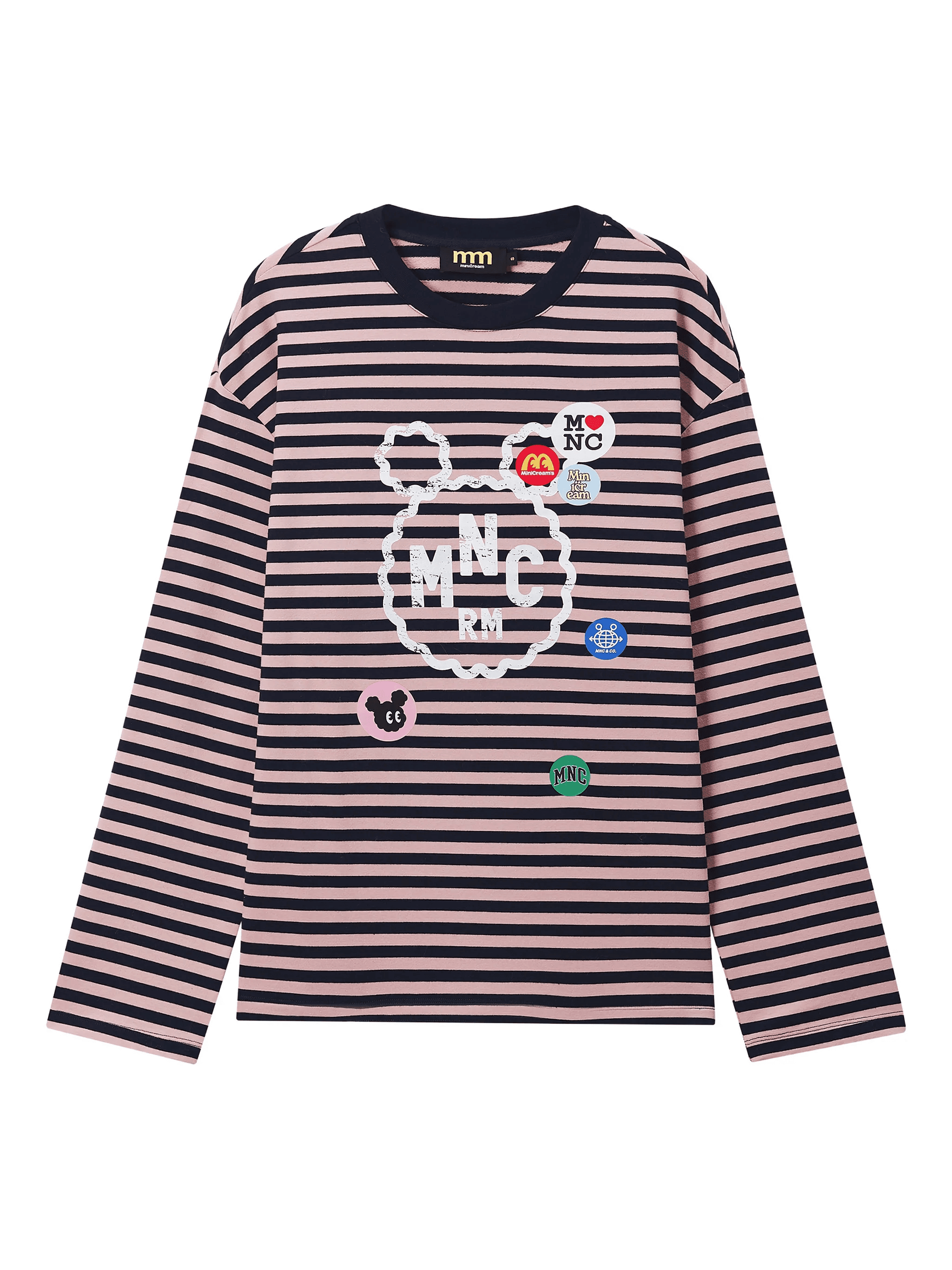 striped appliqué T-shirt - Image 1