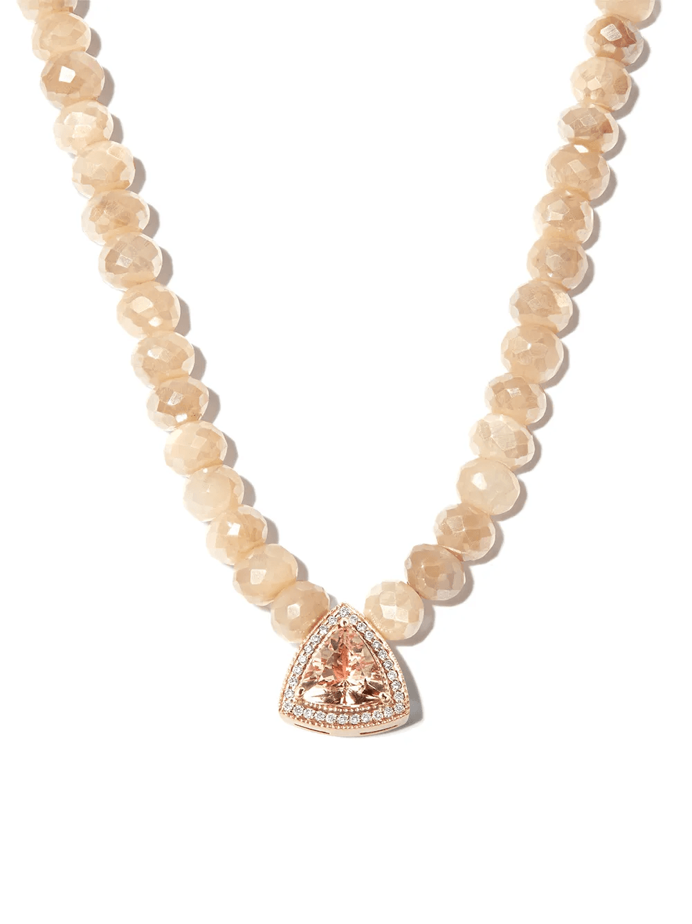 14kt rose gold multi-stone necklace - Image 1