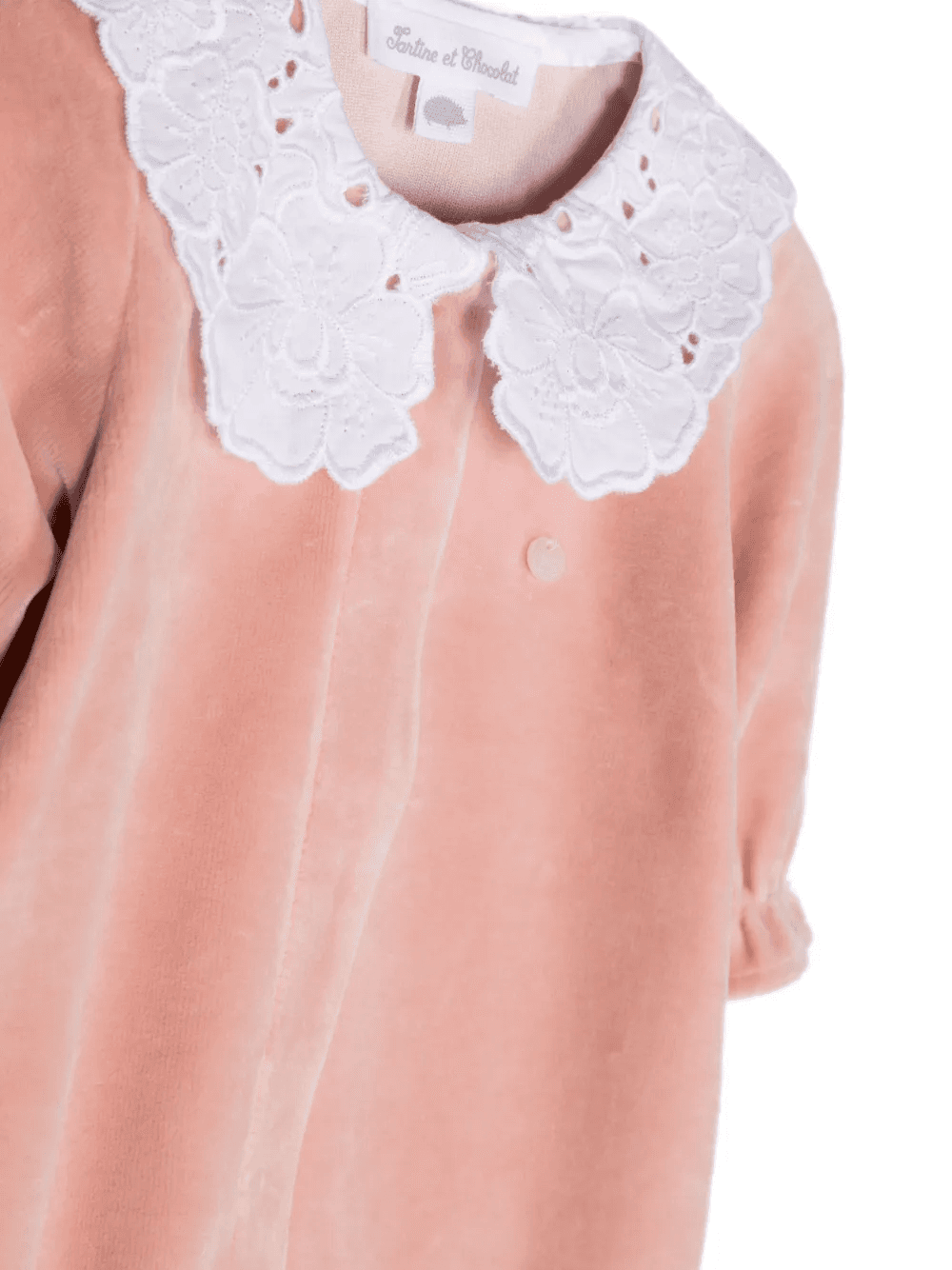 floral lace-collar cotton pajama - Image 1