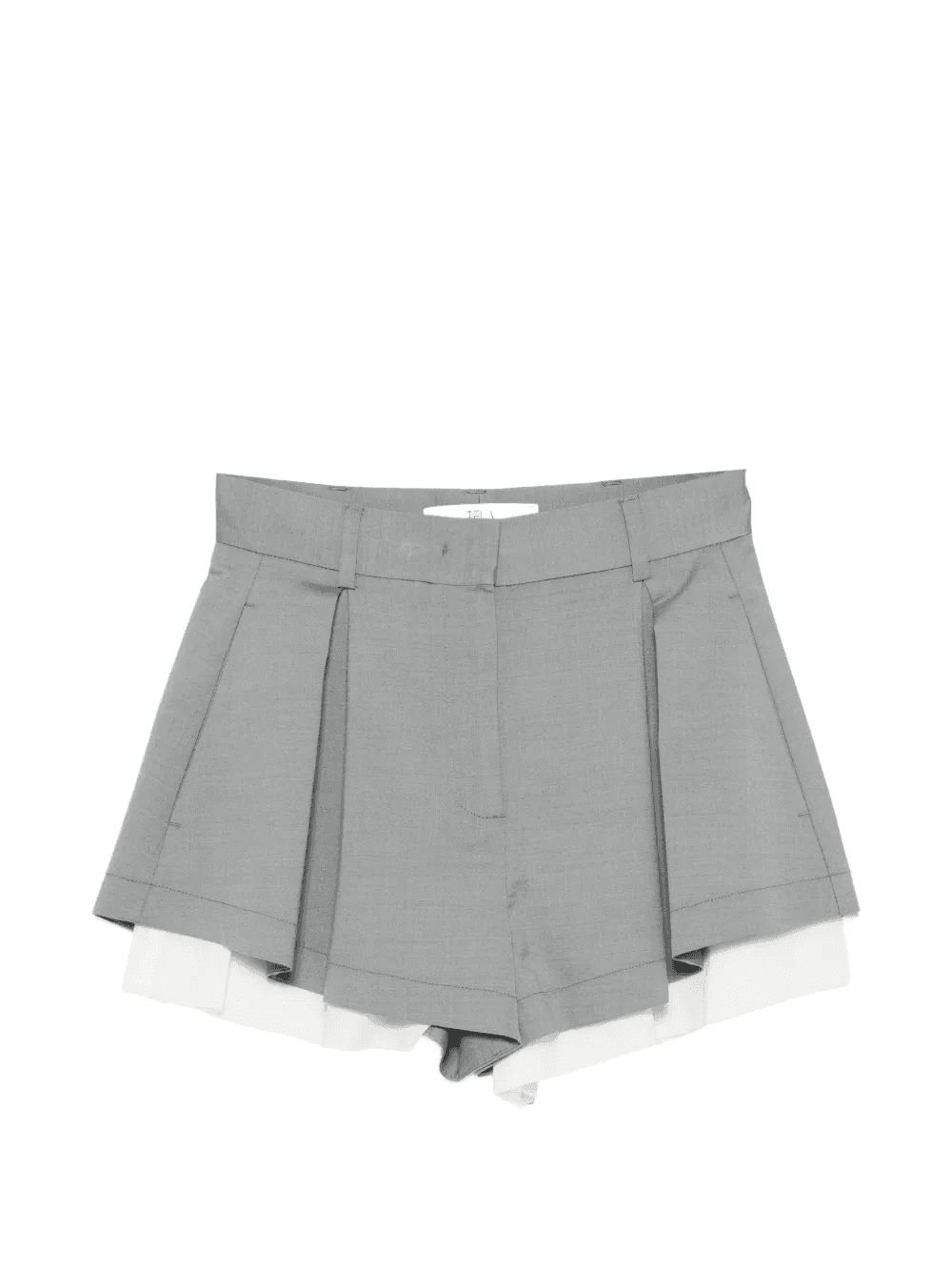 pleated layered shorts - Image 1